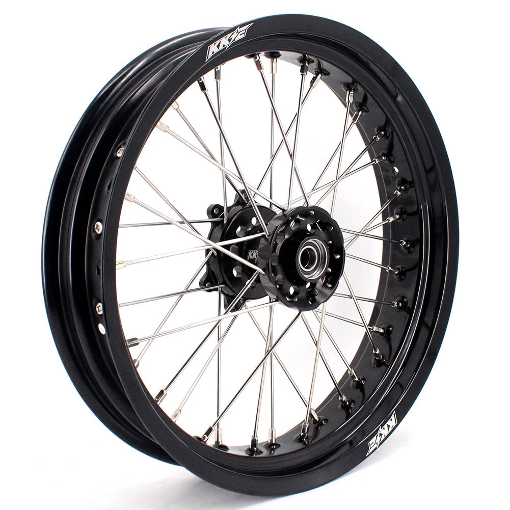 KKE 17 Inch Supermoto Rims for Honda CRF250R 04-13 CRF450R 02-12 Black - Image 3