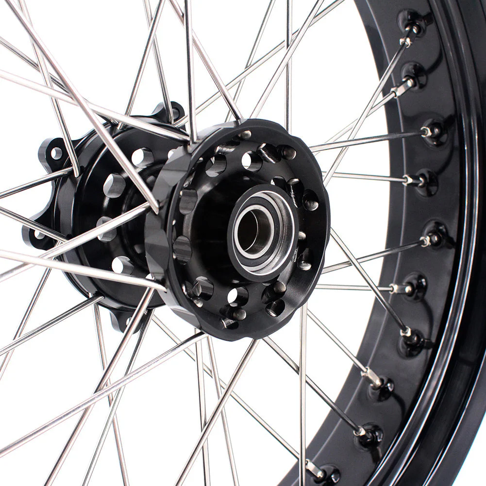 KKE 17 Inch Supermoto Rims for Honda CRF250R 04-13 CRF450R 02-12 Black - Image 4