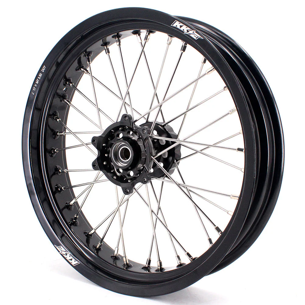 KKE 17 Inch Supermoto Rims for Honda CRF250R 04-13 CRF450R 02-12 Black - Image 5