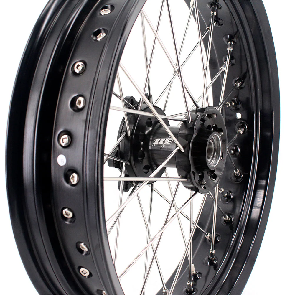 KKE 17 Inch Supermoto Rims for Honda CRF250R 04-13 CRF450R 02-12 Black - Image 7