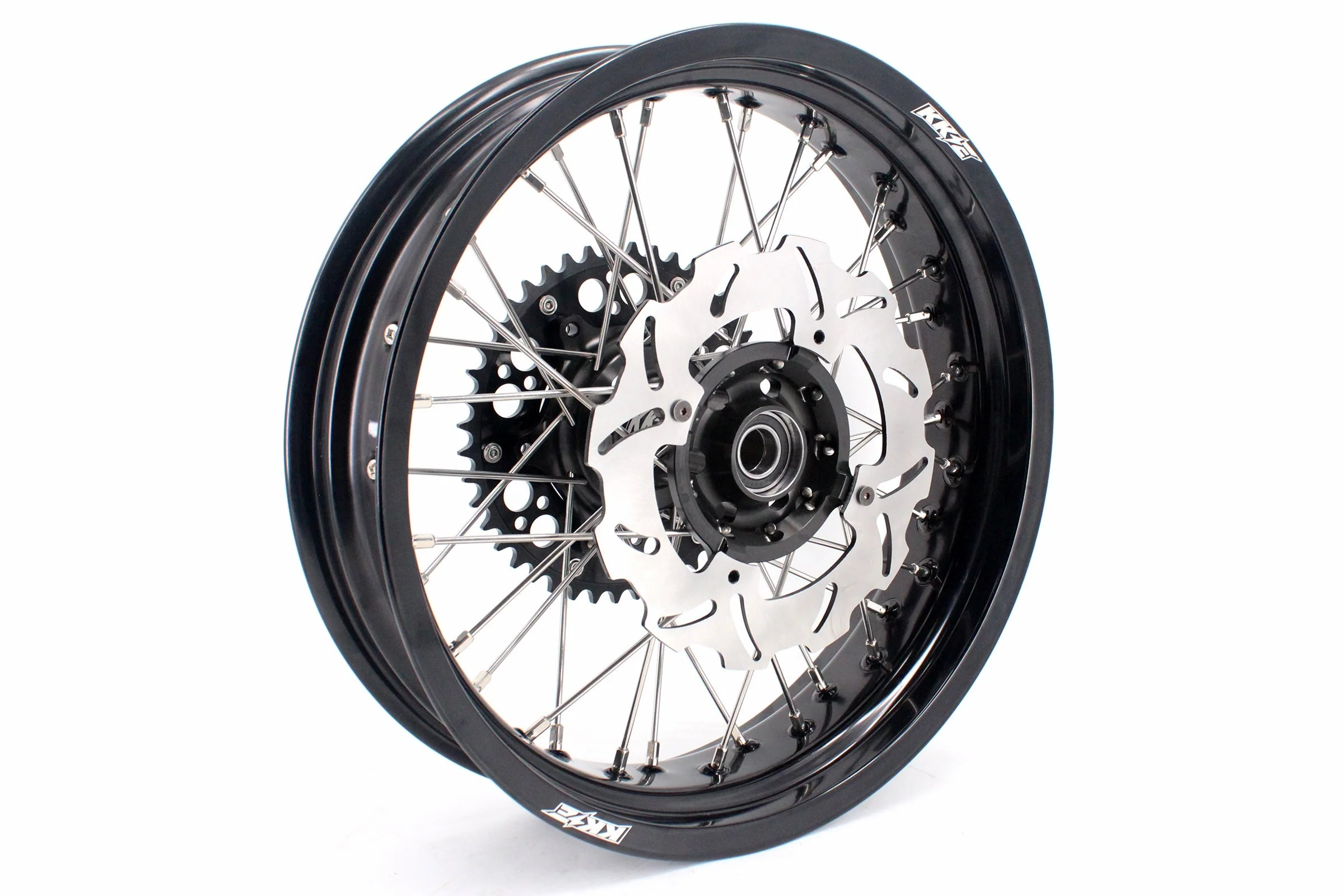 KKE 17 inch Supermoto Wheels Rims for HONDA XR650L 1993-2024 Black Hub Discs - Image 10