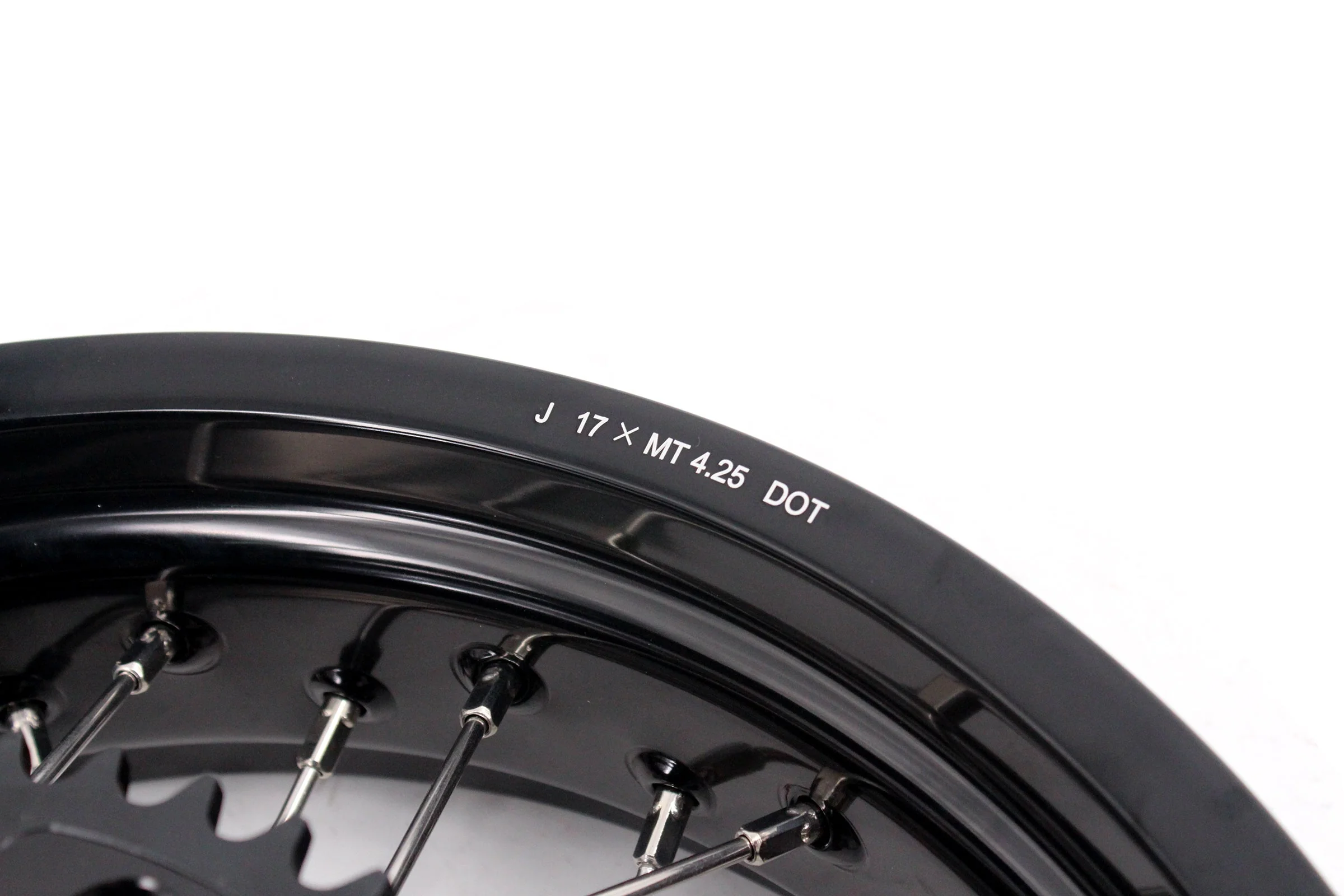 KKE 17 inch Supermoto Wheels Rims for HONDA XR650L 1993-2024 Black Hub Discs - Image 7