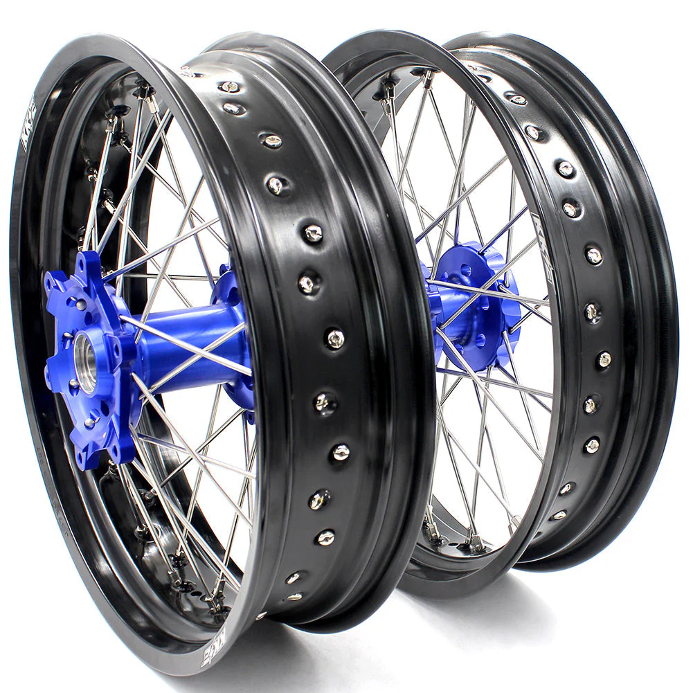 KKE 17Inch KX250F KX450F 2006-2021 For KAWASAKI Supermoto Alloy Wheels Rim Blue - Image 4