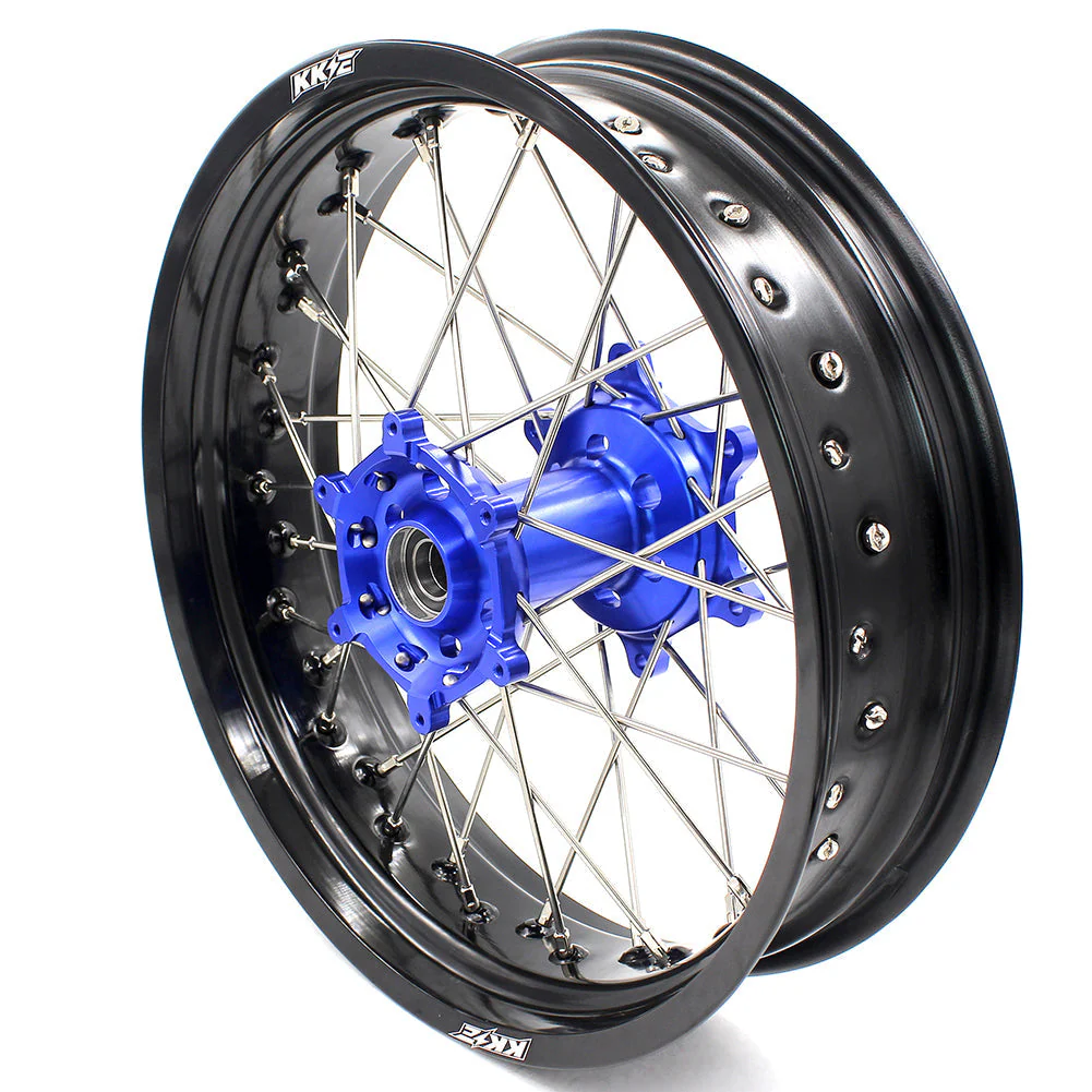 KKE 17Inch KX250F KX450F 2006-2021 For KAWASAKI Supermoto Alloy Wheels Rim Blue - Image 7