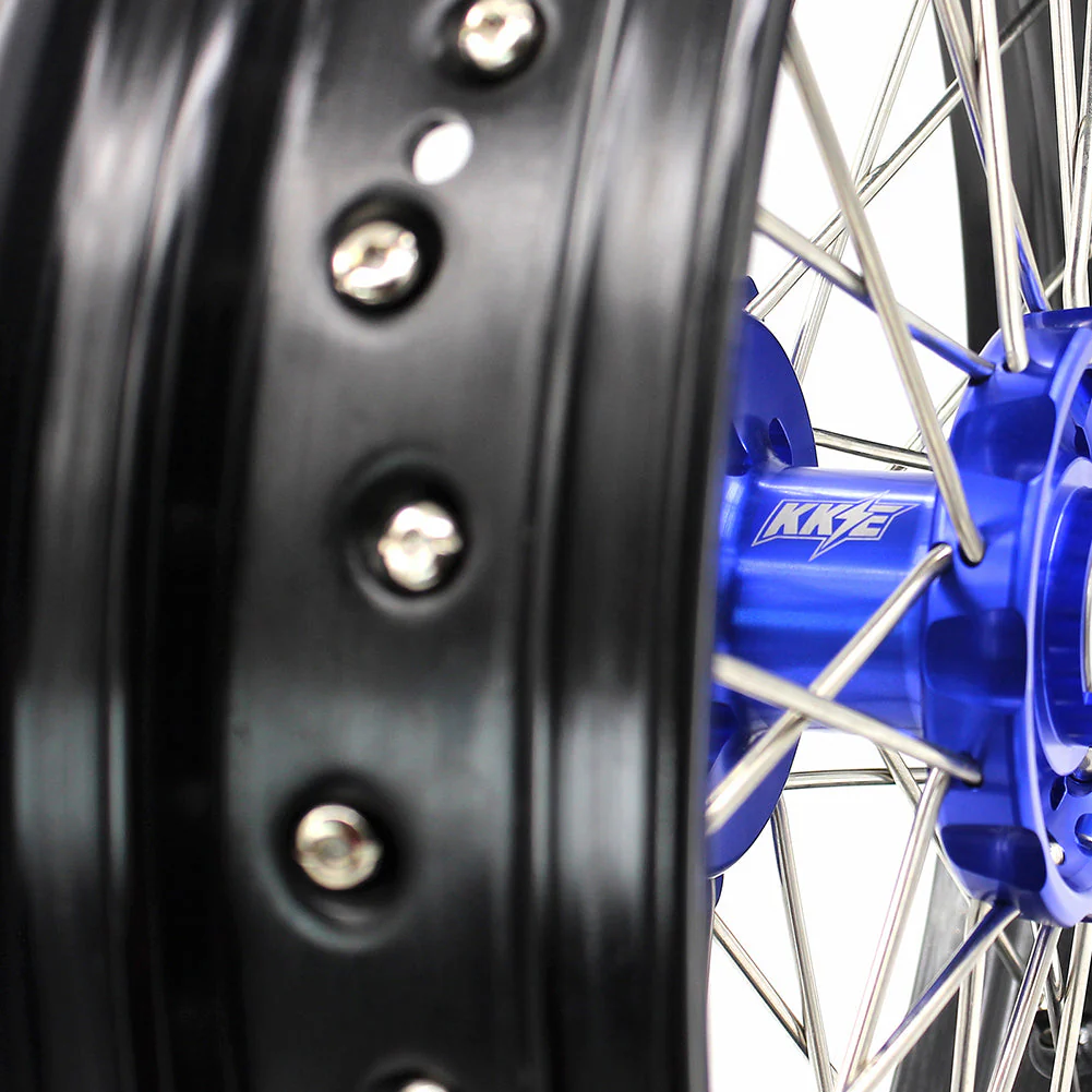 KKE 17Inch KX250F KX450F 2006-2021 For KAWASAKI Supermoto Alloy Wheels Rim Blue - Image 9