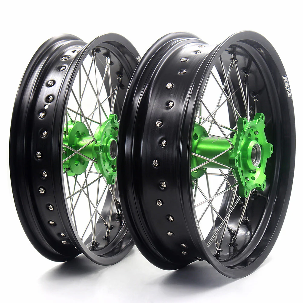 KKE 17Inch KX250F KX450F / KX450X 2006-2023 For KAWASAKI Supermoto Spoked Wheels Rim - Image 3
