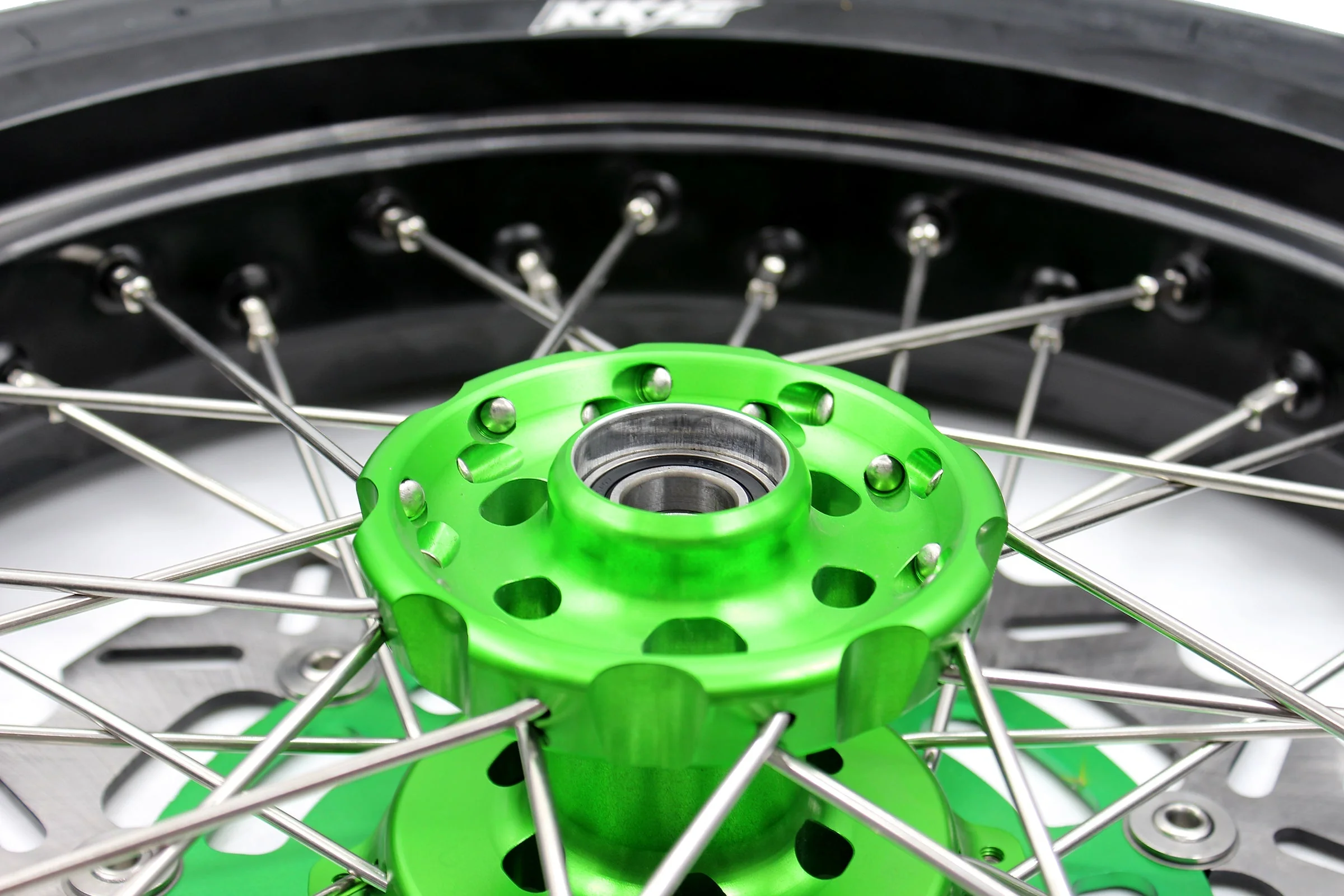 KKE 17inch KX450 KX450X KX250F 2020 KX450F 2019-2021 KX450 2019-2023 For KAWASAKI Supermoto Rims CST Tires Green - Image 13