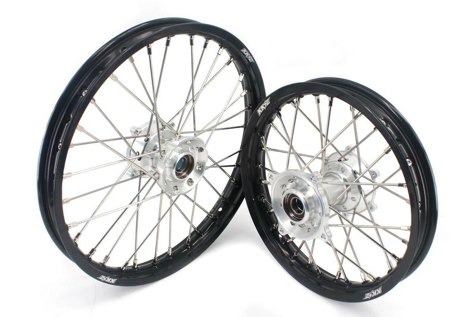 KKE 19"*1.6 & 16"*1.85 Kid's Big Wheels Rims Set Fit KTM SX 85 2021-2024 Silver Hub - Image 2