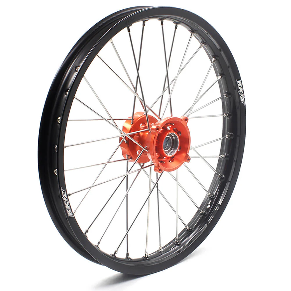 KKE 19/16 Big Wheels for KTM SX85 | 2003-2020 – Orange Hub / Black Rim - Image 5