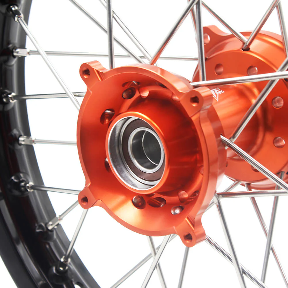 KKE 19/16 Big Wheels for KTM SX85 | 2003-2020 – Orange Hub / Black Rim - Image 8