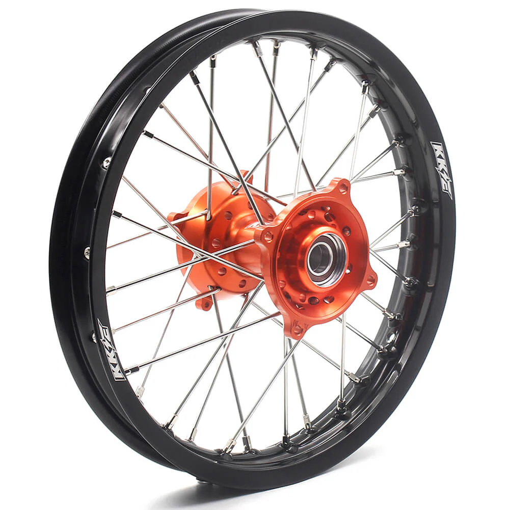 KKE 19/16 Big Wheels for KTM SX85 | 2003-2020 – Orange Hub / Black Rim - Image 9