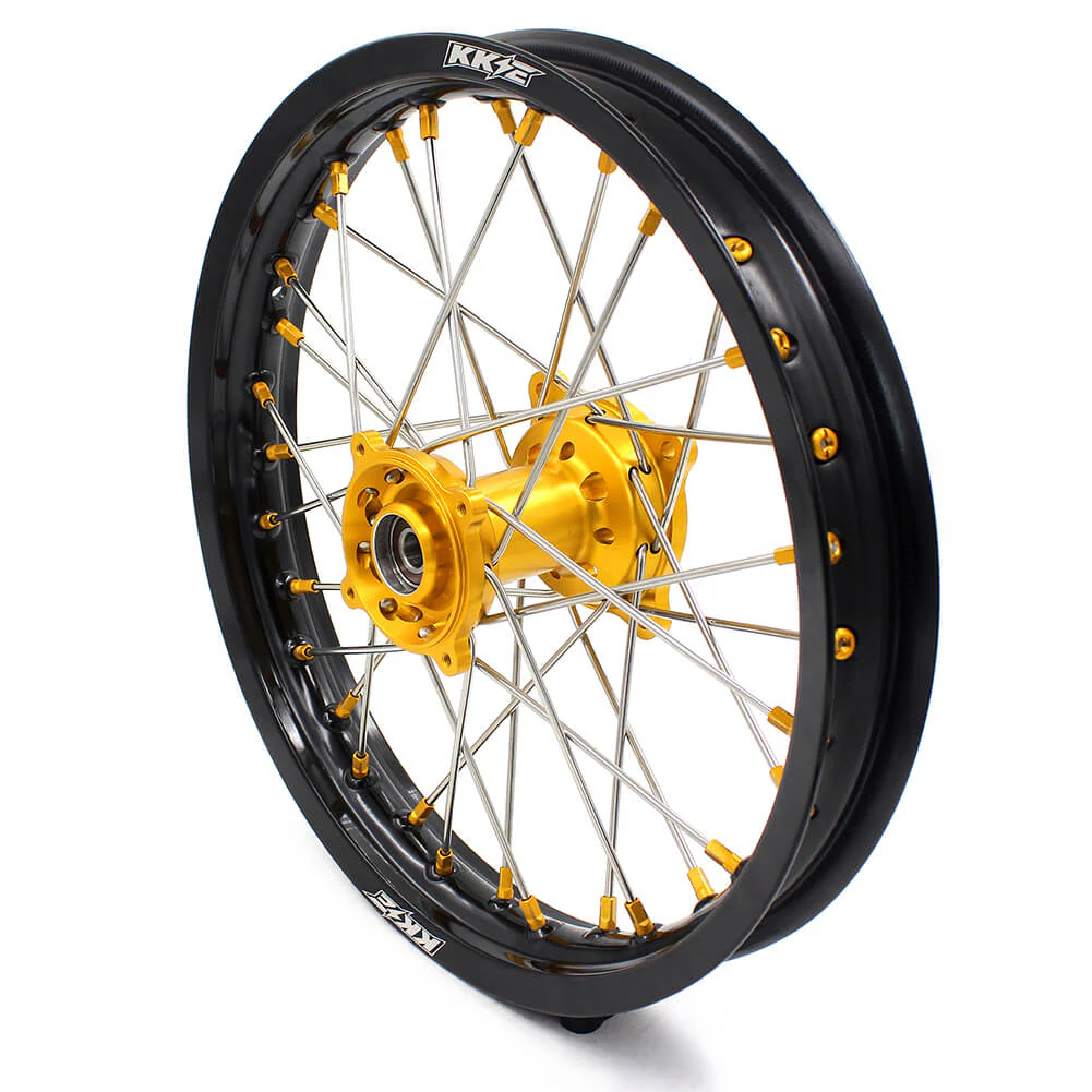 KKE 19 & 16 YZ80 YZ85 RM80 RM85 1990-2025 Kids Wheels for Yamaha/Suzuki  Gold Nipple - Image 12