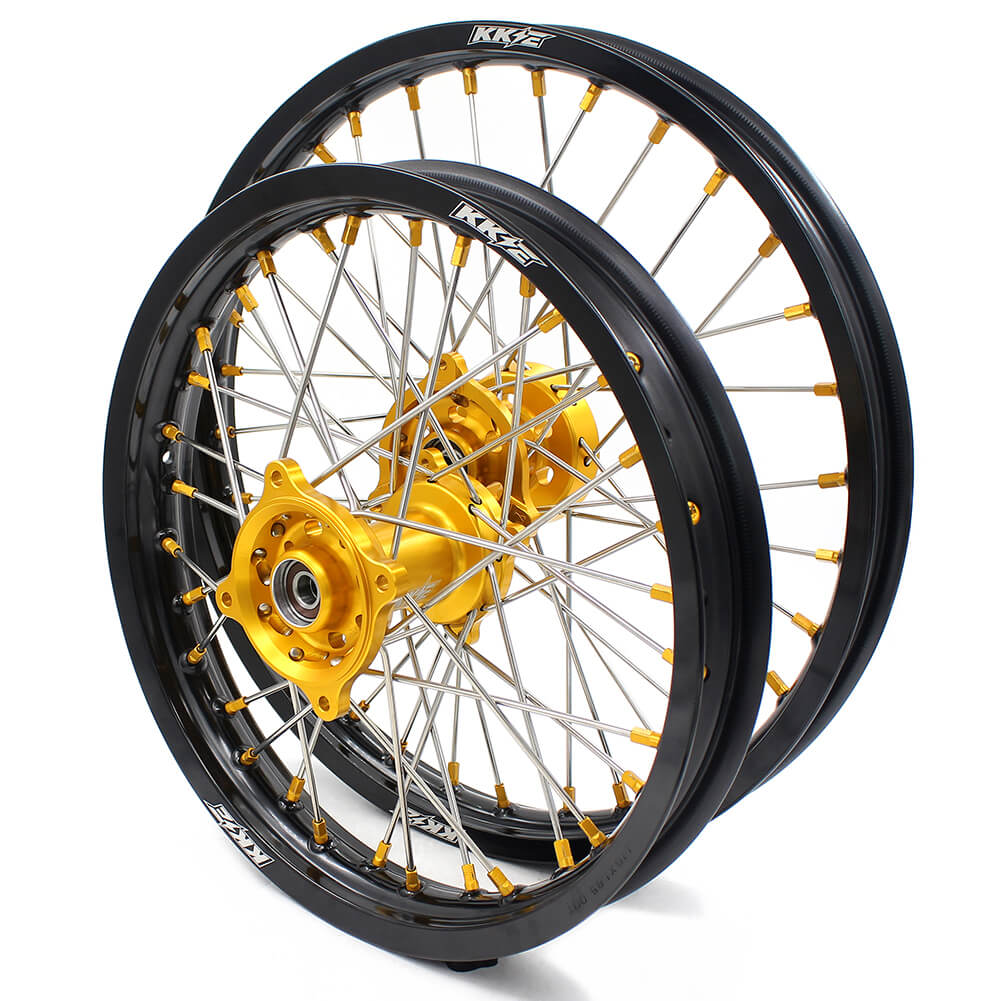 KKE 19 & 16 YZ80 YZ85 RM80 RM85 1990-2025 Kids Wheels for Yamaha/Suzuki  Gold Nipple - Image 4