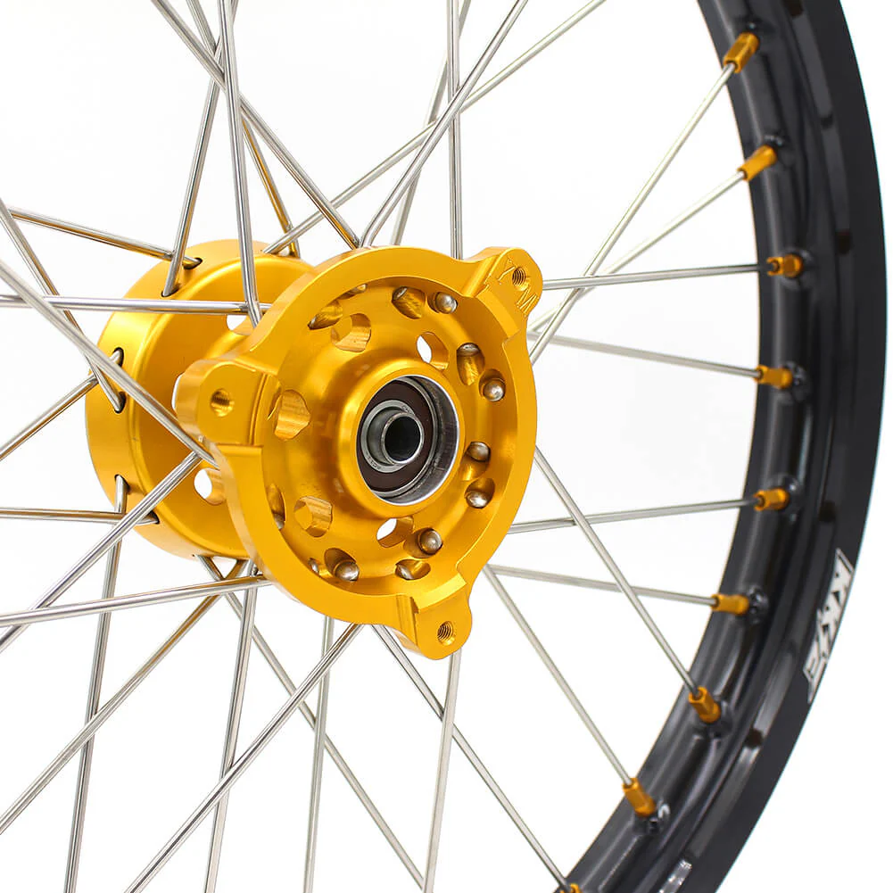 KKE 19 & 16 YZ80 YZ85 RM80 RM85 1990-2025 Kids Wheels for Yamaha/Suzuki  Gold Nipple - Image 6