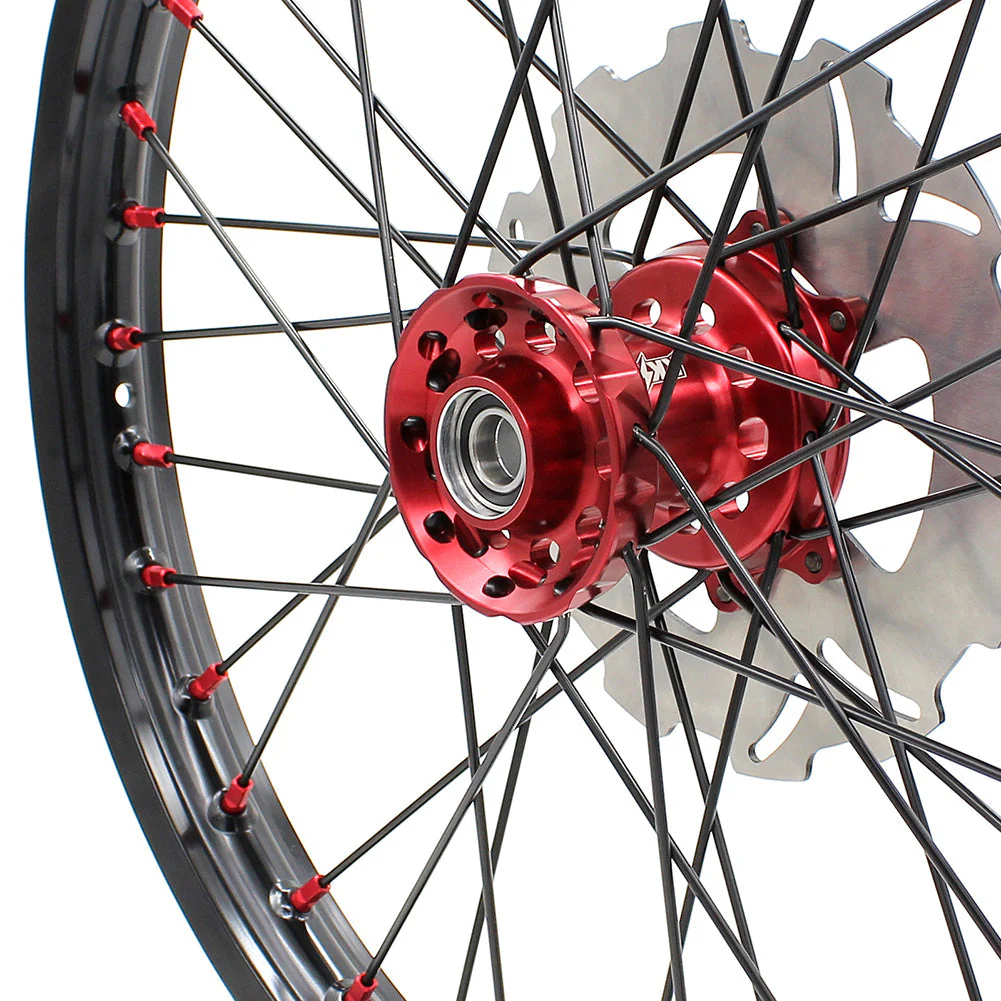 KKE 21&18 21&19 Wheels for Honda CR125R 1995-1997 CR250R 1995-1996 Black Spokes - Image 4