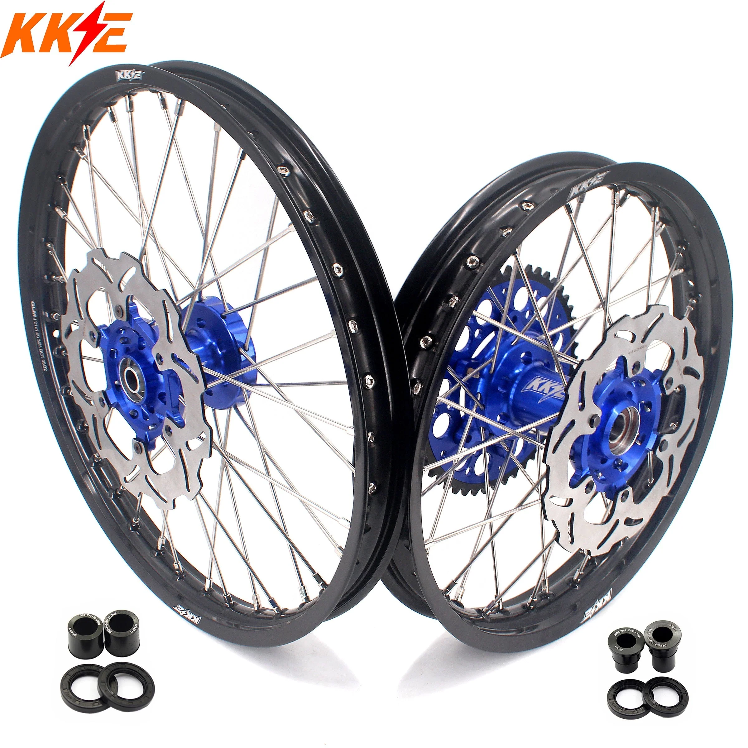 KKE 21/18 Dirtbike Spoke Alloy Wheels For SUZUKI DRZ400 DRZ400E DRZ400S - Image 13
