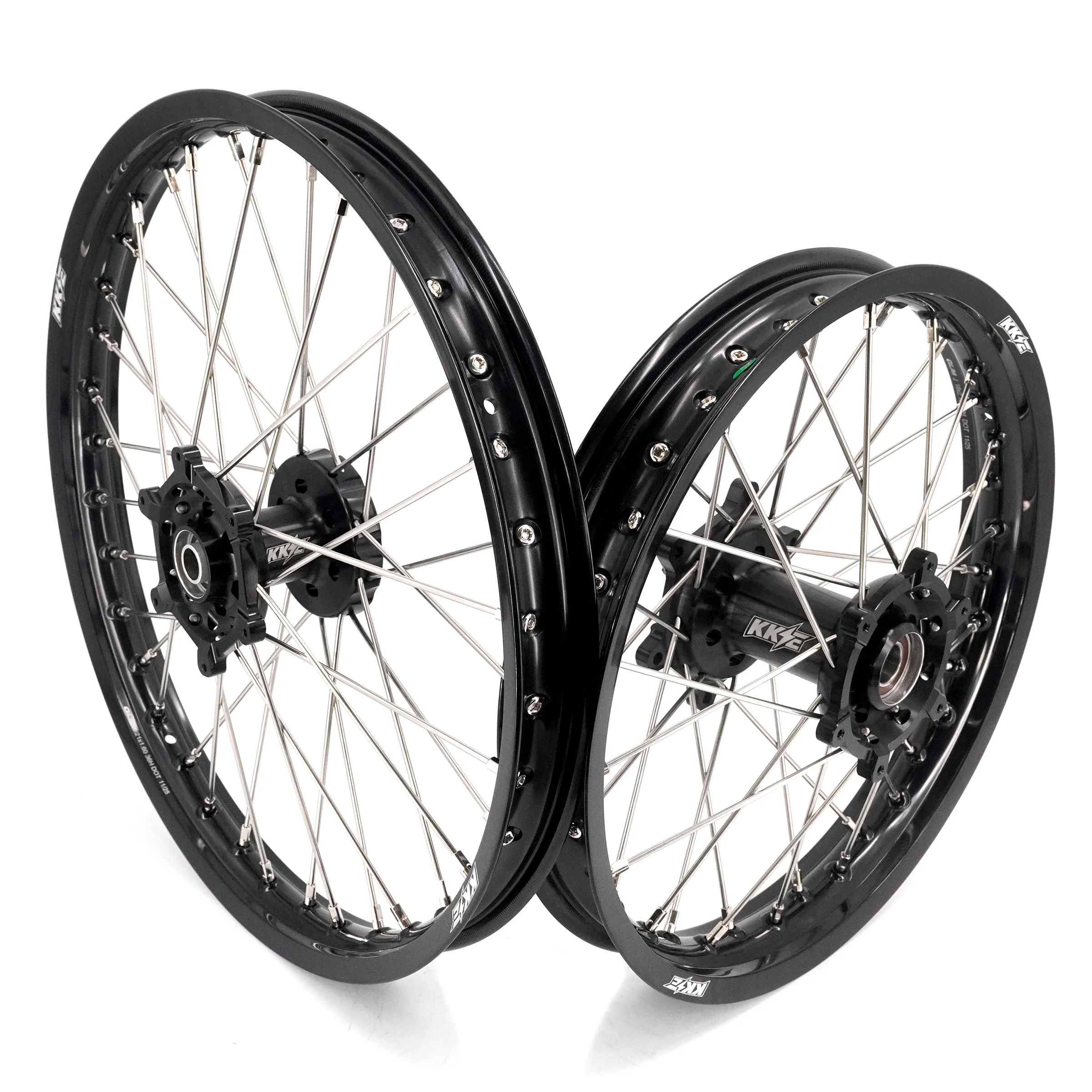 KKE 21/18 Enduro Dirtbike Wheel Rim For SUZUKI DRZ400 DRZ400S DRZ400E Black Hub & Rim - Image 2
