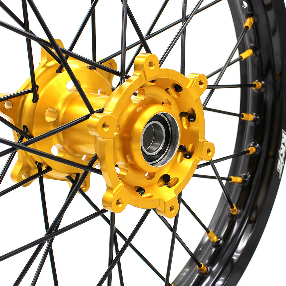 KKE 21/18 Enduro Off Road Wheels For SUZUKI DRZ400SM 2005-2024 Gold Nipples - Image 11