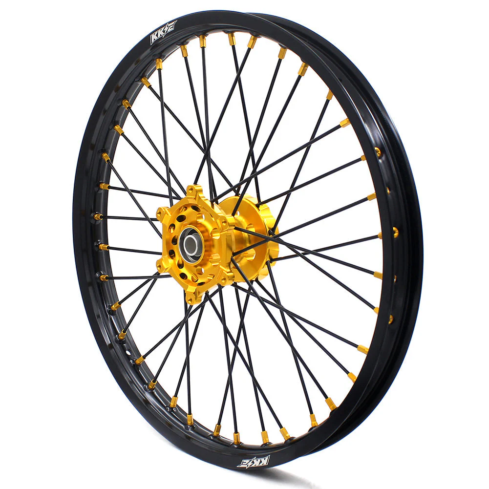 KKE 21/18 Enduro Off Road Wheels For SUZUKI DRZ400SM 2005-2024 Gold Nipples - Image 5