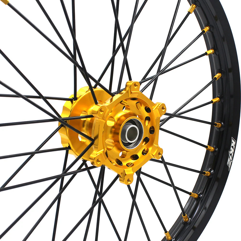 KKE 21/18 Enduro Off Road Wheels For SUZUKI DRZ400SM 2005-2024 Gold Nipples - Image 6