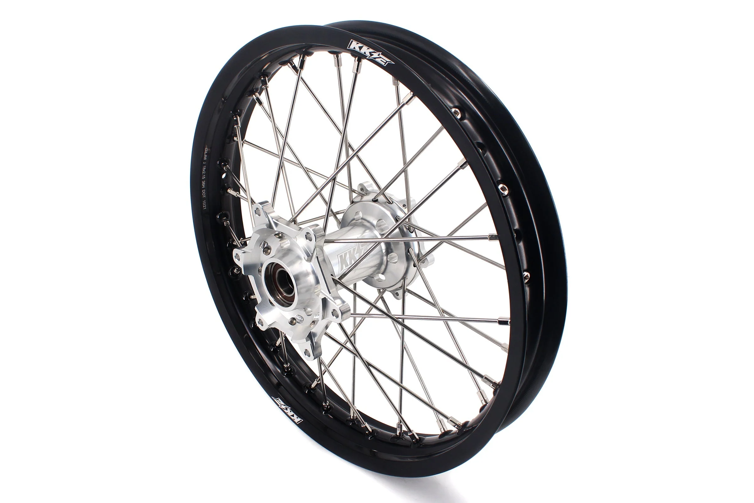 KKE 21 & 18 Enduro Rims for KTM EXC EXC-F EXC-W 125-530CC 2003-2024 Silver&Black - Image 8