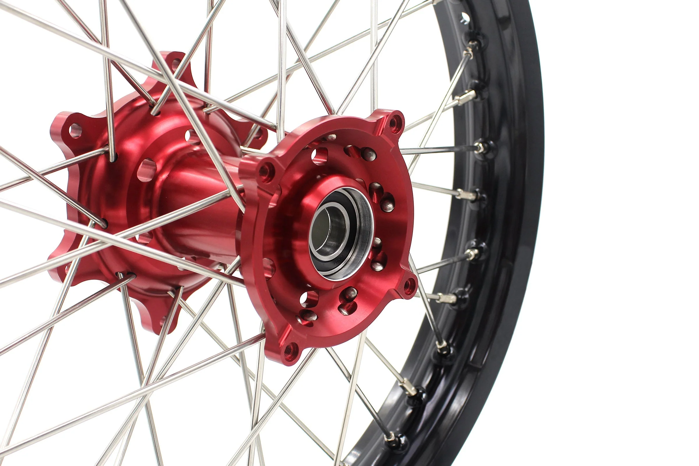 KKE 21 & 18 Enduro Wheels Rims for Husqvarna TE TC FE FC SMR TXC  2000-2013 Red Hubs - Image 11