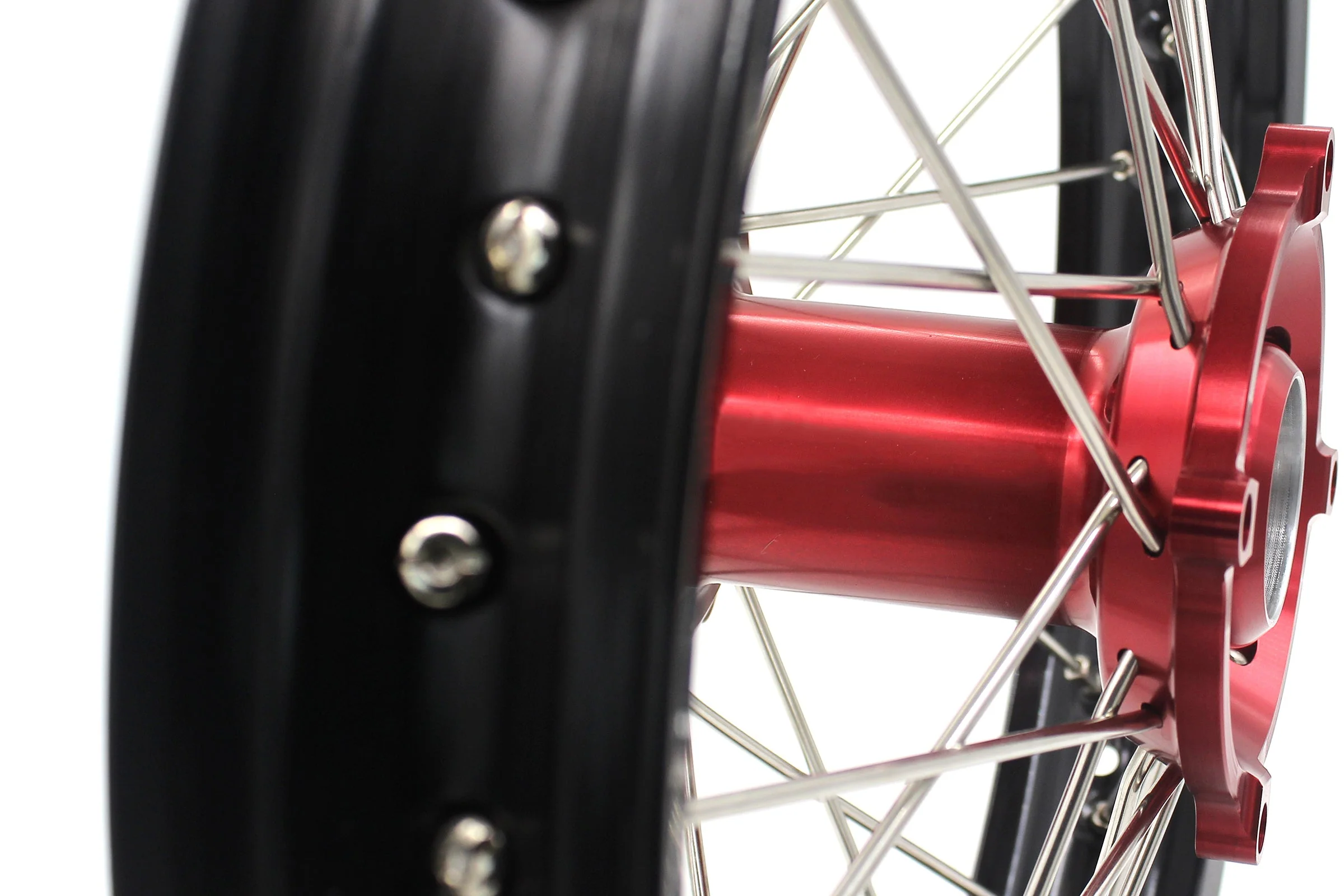 KKE 21 & 18 Enduro Wheels Rims for Husqvarna TE TC FE FC SMR TXC  2000-2013 Red Hubs - Image 12