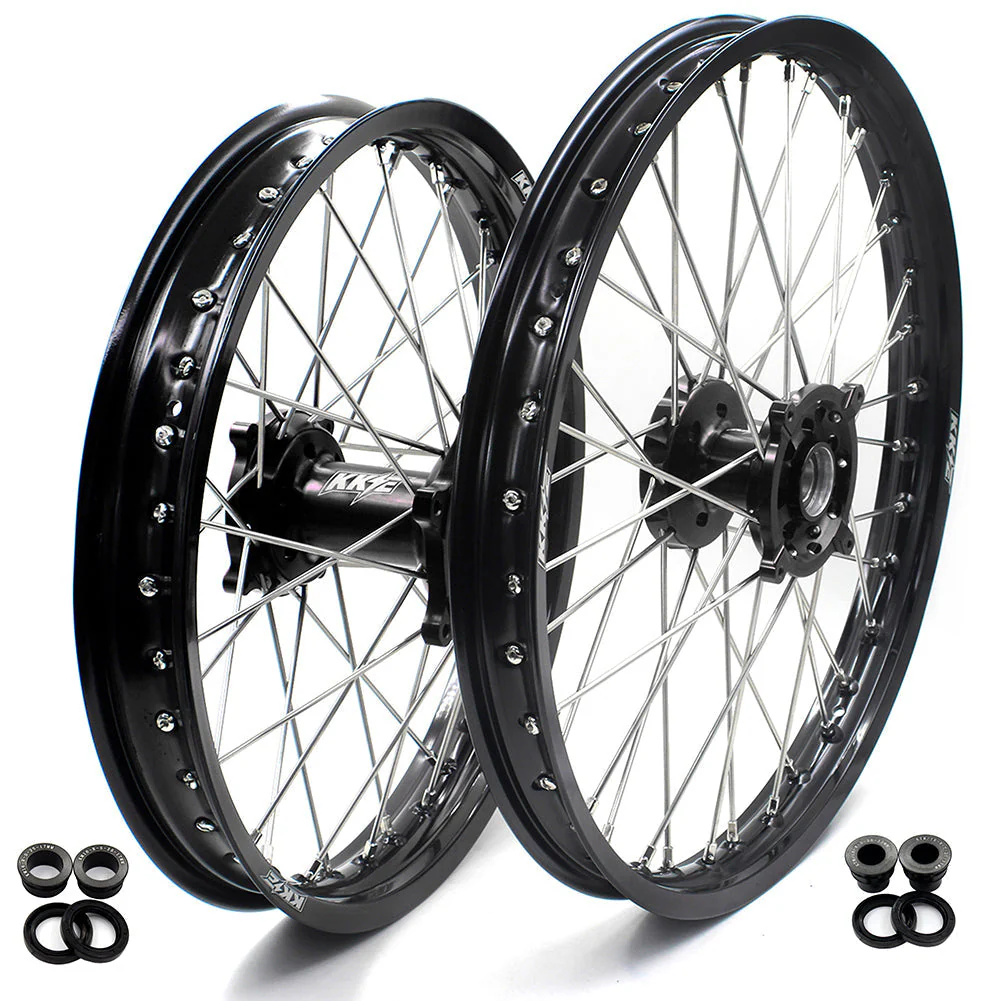 KKE 21 & 18 Enduro Wheels Rims for Husqvarna TE TC FE FC SMR TXC  2000-2013 Red Hubs - Image 13
