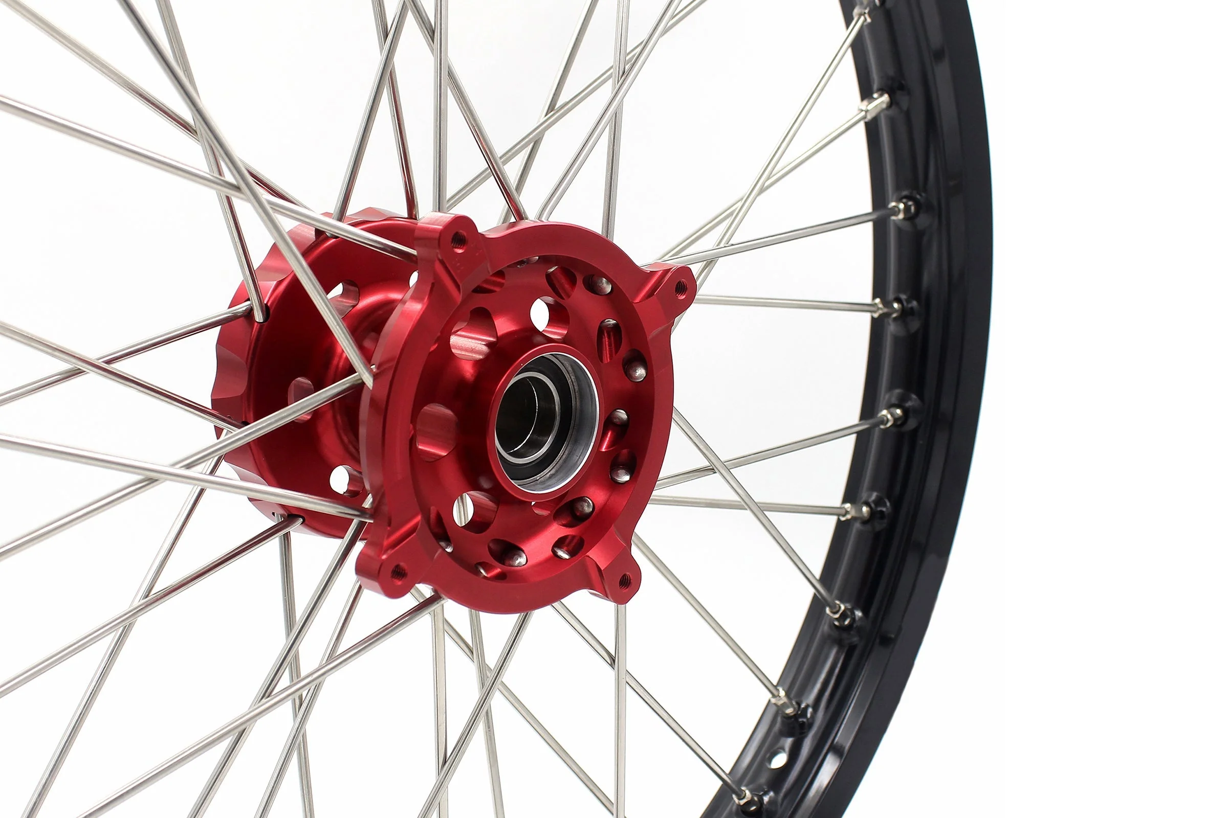 KKE 21 & 18 Enduro Wheels Rims for Husqvarna TE TC FE FC SMR TXC  2000-2013 Red Hubs - Image 5