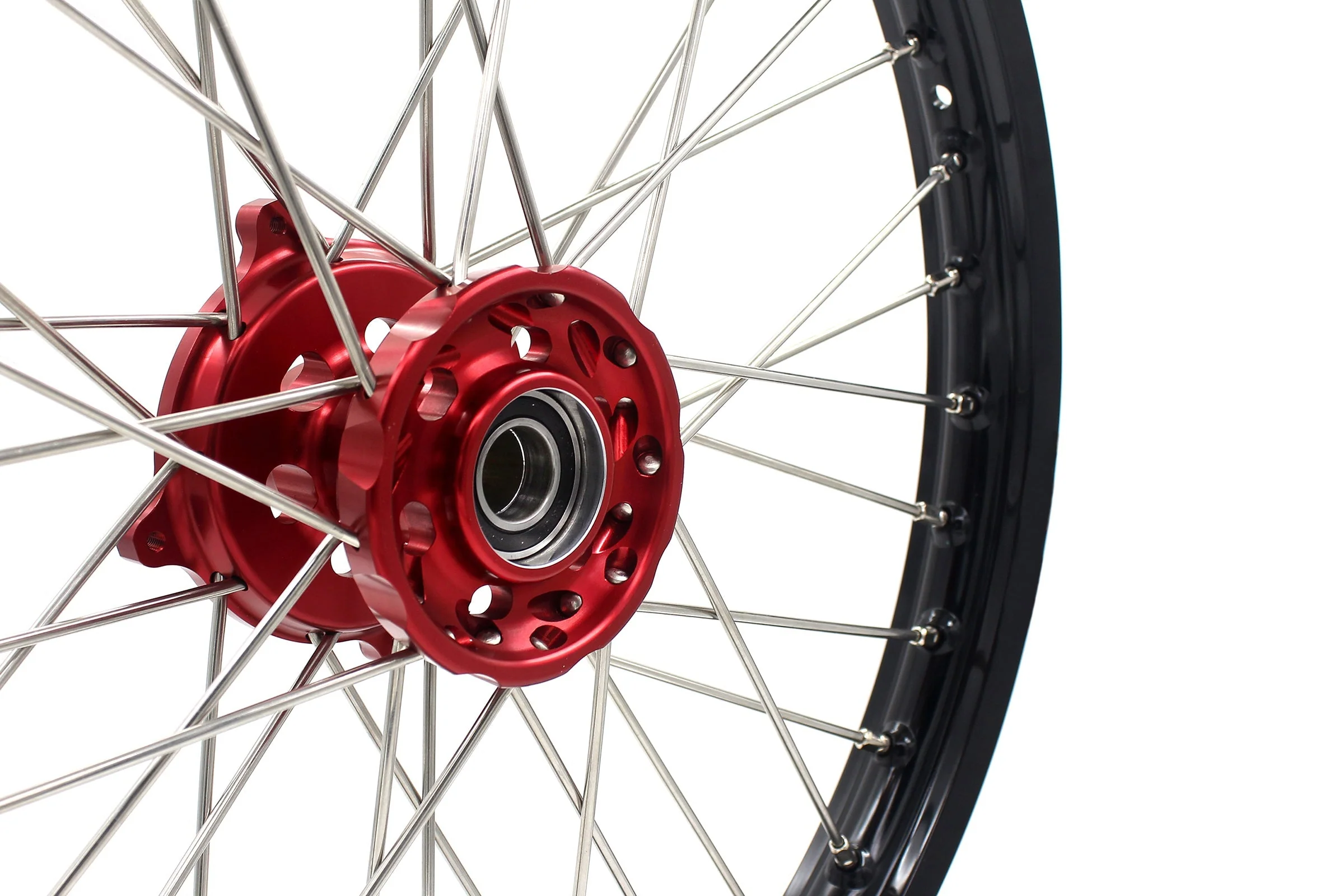KKE 21 & 18 Enduro Wheels Rims for Husqvarna TE TC FE FC SMR TXC  2000-2013 Red Hubs - Image 7