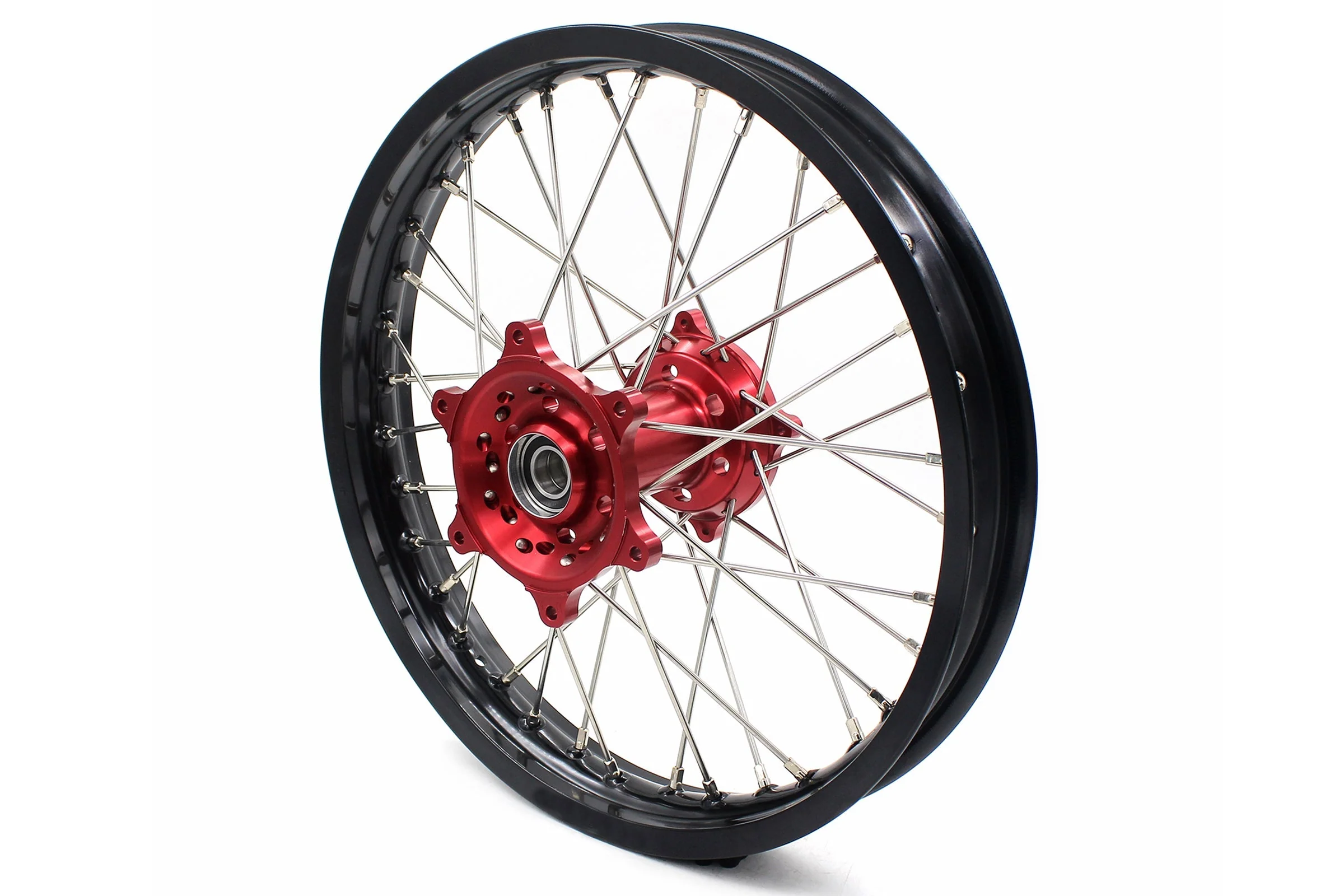 KKE 21 & 18 Enduro Wheels Rims for Husqvarna TE TC FE FC SMR TXC  2000-2013 Red Hubs - Image 8