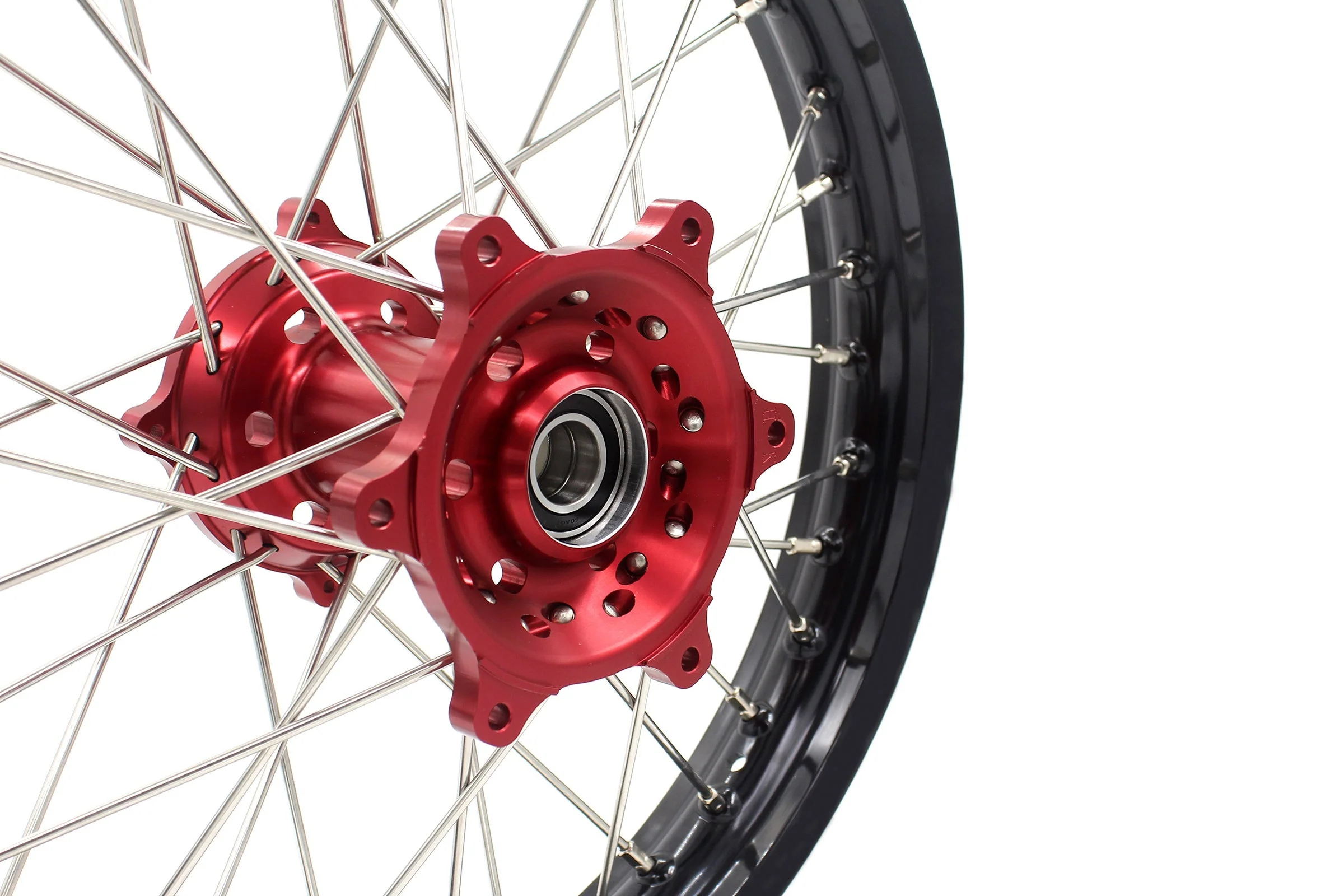 KKE 21 & 18 Enduro Wheels Rims for Husqvarna TE TC FE FC SMR TXC  2000-2013 Red Hubs - Image 9