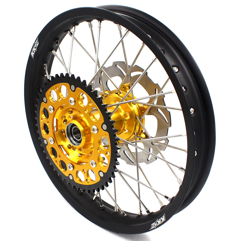 KKE 21" 18" Enduro Wheels Rims For SUZUKI DRZ400SM 2005-2024 Gold Hub - Image 14
