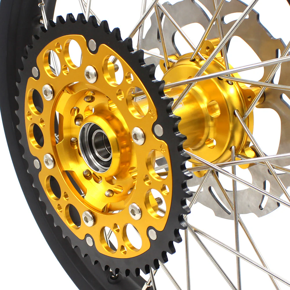 KKE 21" 18" Enduro Wheels Rims For SUZUKI DRZ400SM 2005-2024 Gold Hub - Image 15