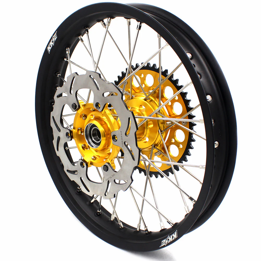 KKE 21" 18" Enduro Wheels Rims For SUZUKI DRZ400SM 2005-2024 Gold Hub - Image 16