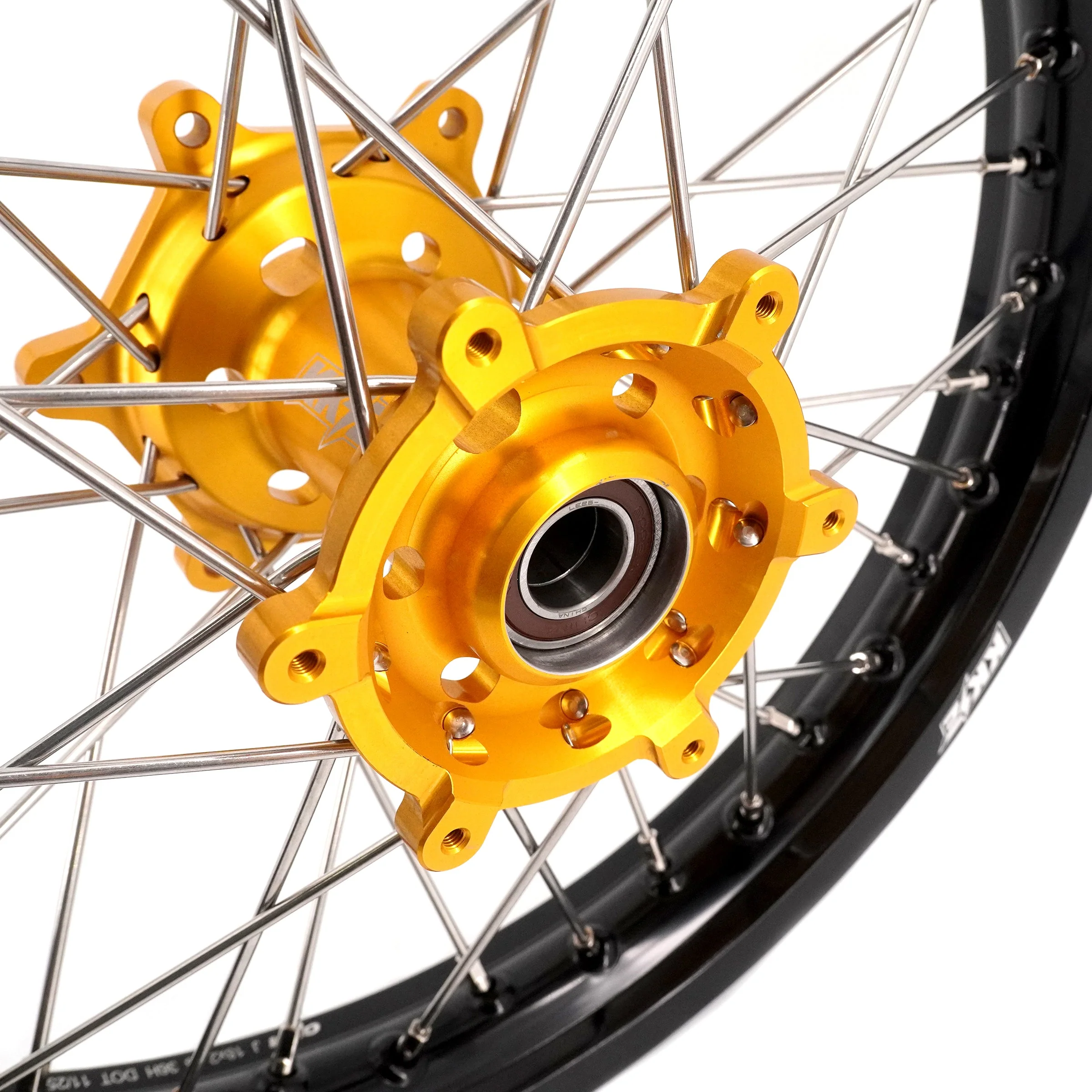 KKE 21" 18" Enduro Wheels Rims For SUZUKI DRZ400SM 2005-2024 Gold Hub - Image 2
