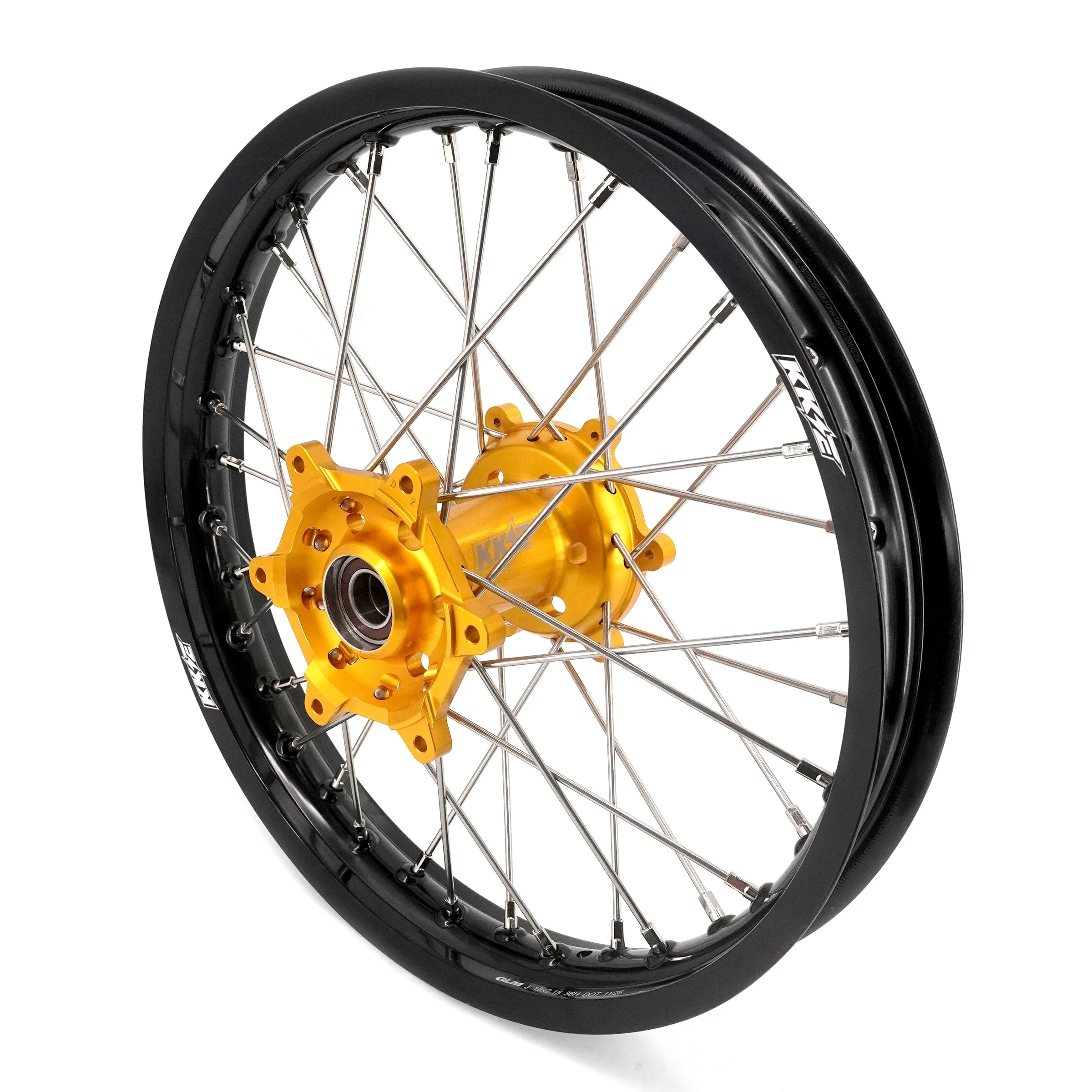 KKE 21" 18" Enduro Wheels Rims For SUZUKI DRZ400SM 2005-2024 Gold Hub - Image 9