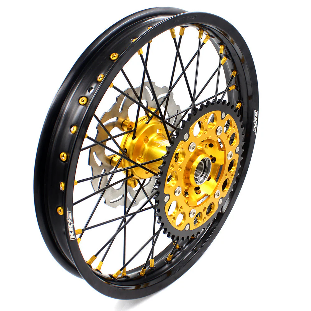 KKE 21 & 18 Off Road Rims For SUZUKI DRZ400 DRZ400E DRZ400S Gold - Image 16