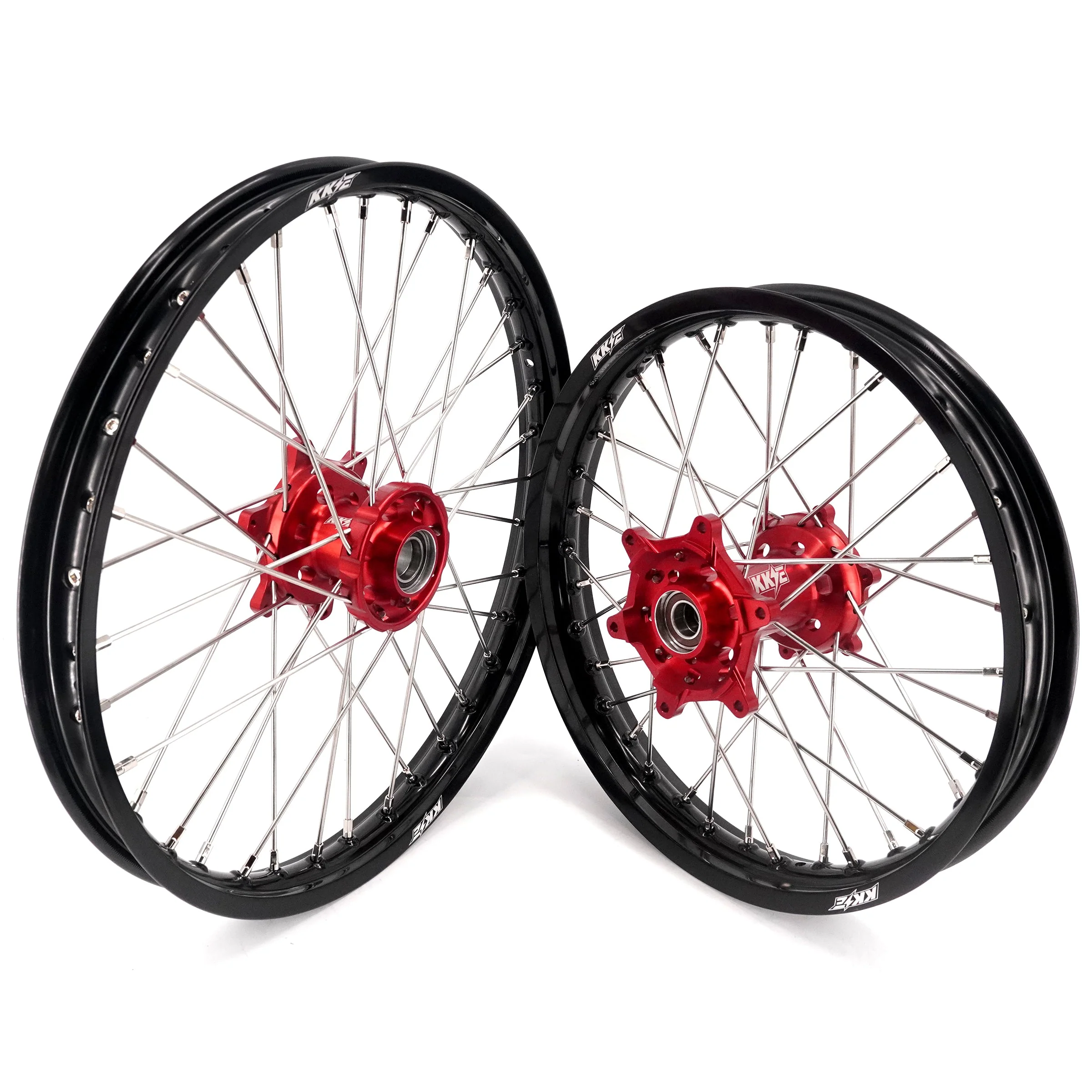 KKE 21 & 18 Spoked Enduro Wheels Rims Set FOR BETA RR 2013-2024 Red - Image 2
