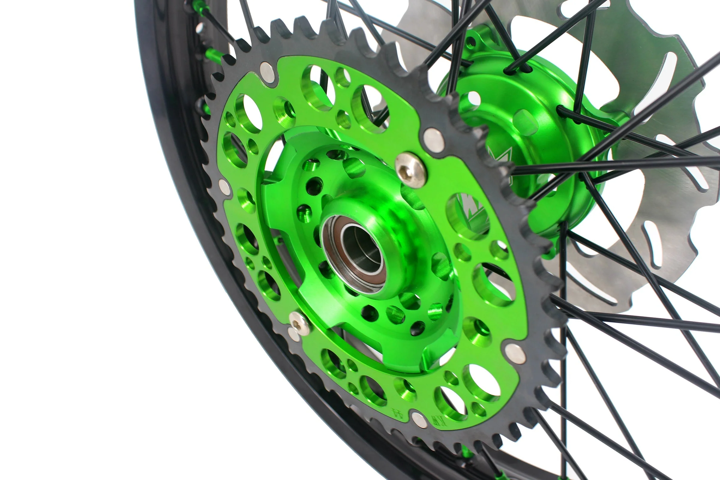 KKE 21/18 Spoked Wheels Rims For KAWASAKI KX125 KX250 2003 2004 2005 Black Spokes - Image 6
