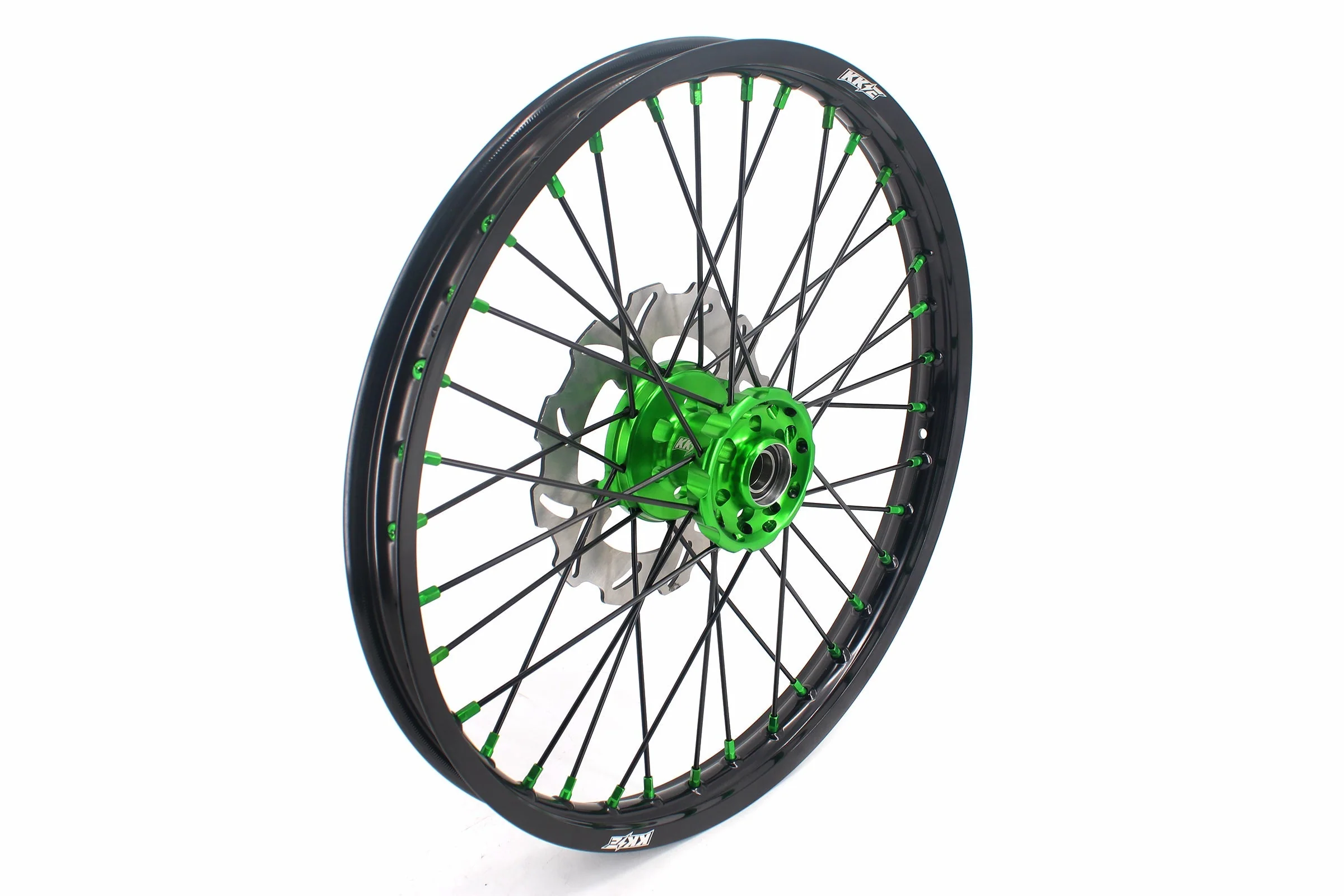 KKE 21/18 Spoked Wheels Rims For KAWASAKI KX125 KX250 2003 2004 2005 Black Spokes - Image 8