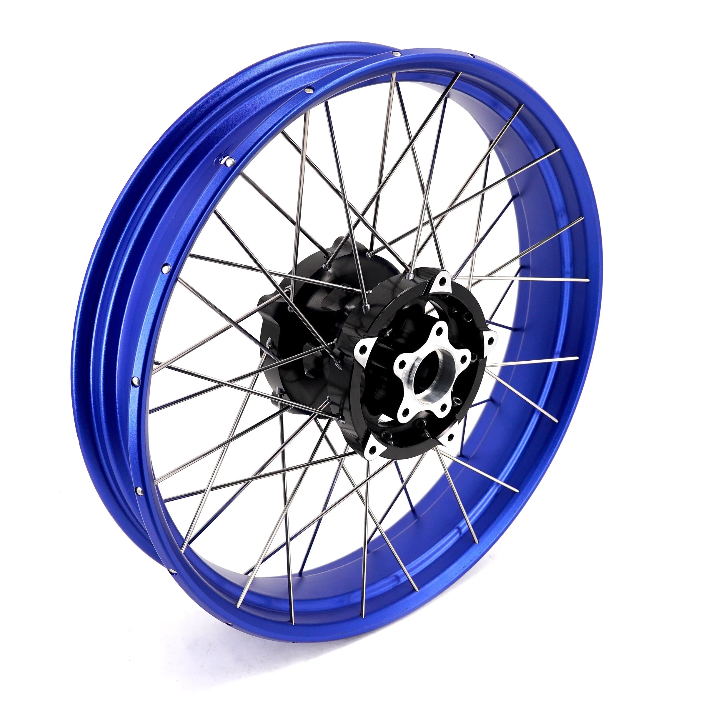 KKE 3.5*19'' & 5.0*18'' Tubeless Wheels Fit Harley Street Glide/CVO 2024 Blue Rims - Image 4