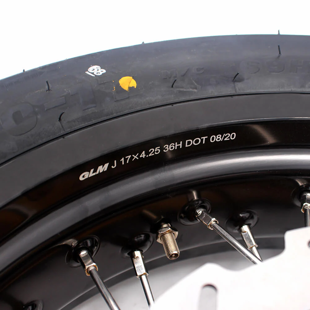 KKE 3.5/4.25*17" Supermoto Wheels For SUZUKI DRZ400SM 2005-2024 with CST Tires - Gold Hub - Image 12