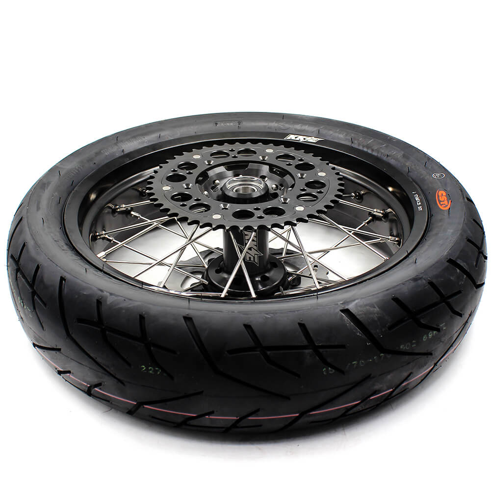 KKE 3.5/4.25*17in. Supmermoto Wheels Set For SUZUKI DRZ400SM 2005-2024 With CST Tires - Image 5