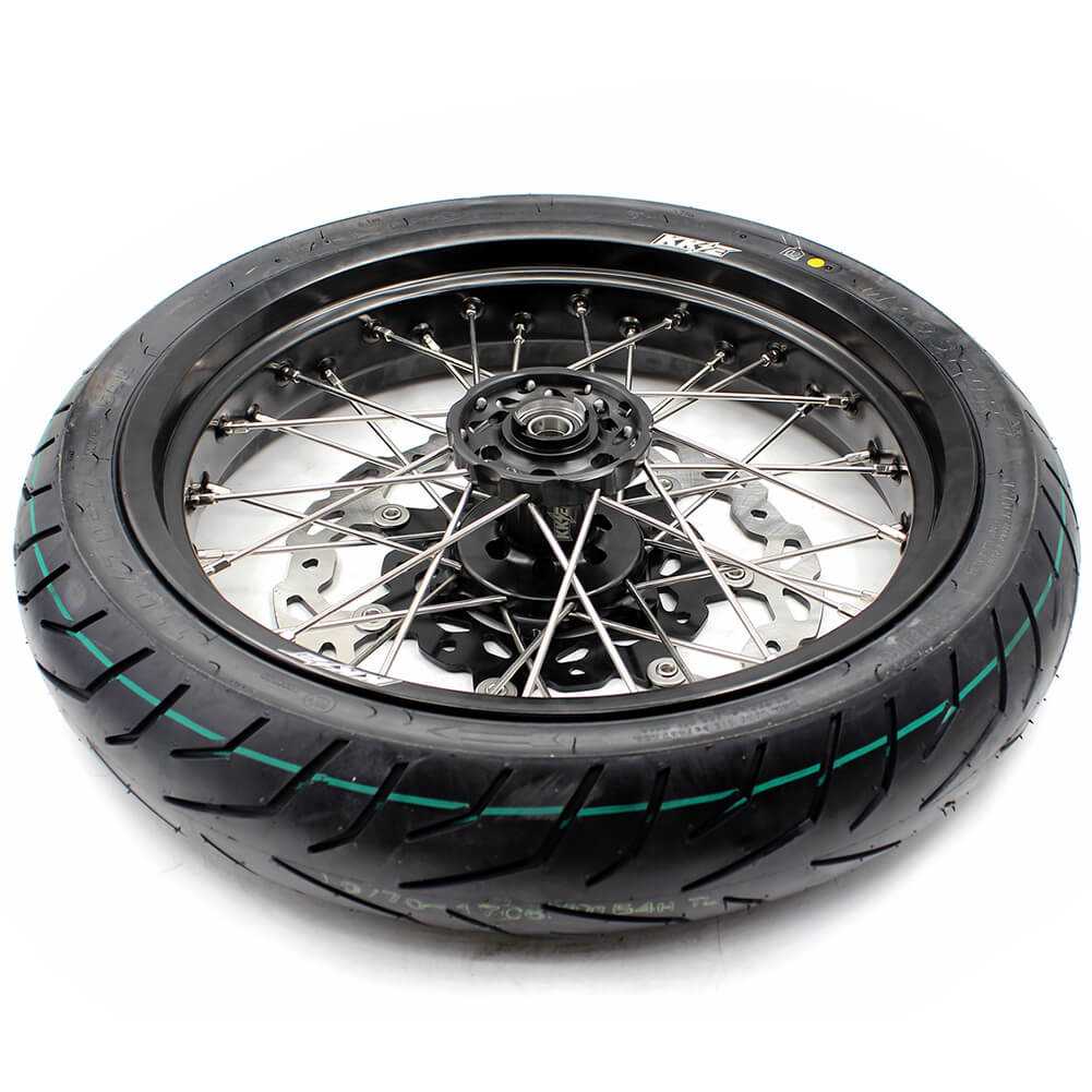 KKE 3.5/4.25*17in. Supmermoto Wheels Set For SUZUKI DRZ400SM 2005-2024 With CST Tires - Image 9