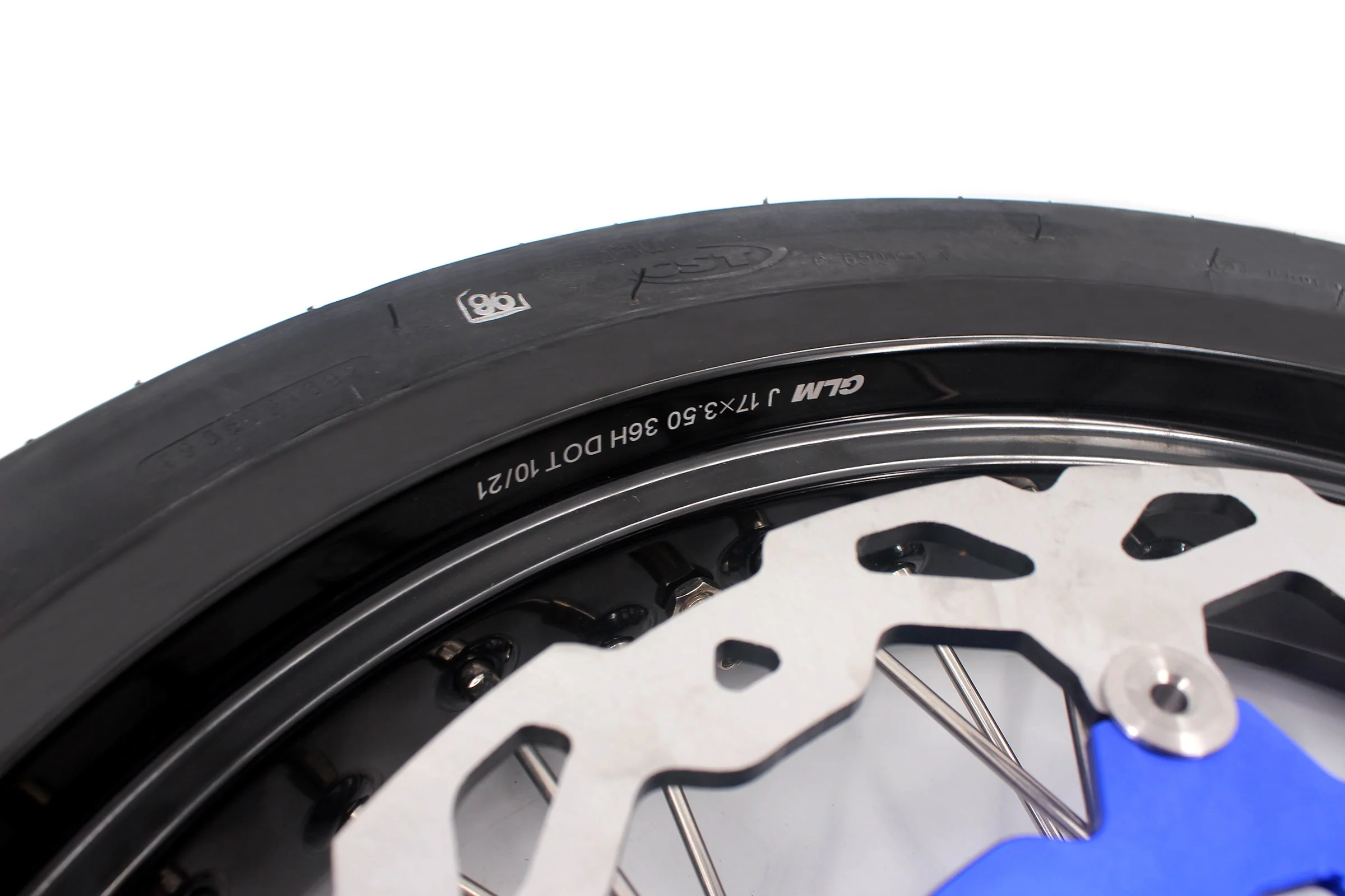 KKE 3.5/4.25*17inch Cush Drive Rims with CST Tires For YAMAHA WR250F 2001-2019 WR450F 2003-2018 Blue Hub - Image 3