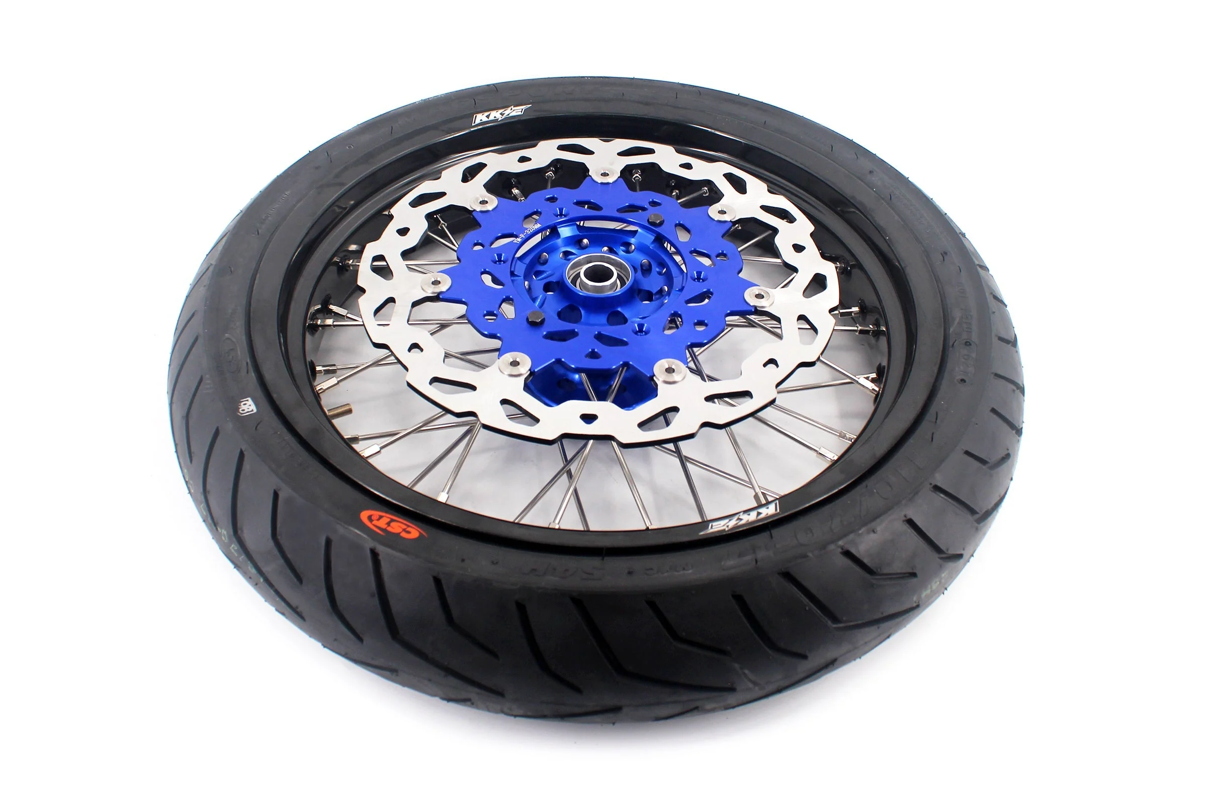 KKE 3.5/4.25*17inch Cush Drive Rims with CST Tires For YAMAHA WR250F 2001-2019 WR450F 2003-2018 Blue Hub - Image 6