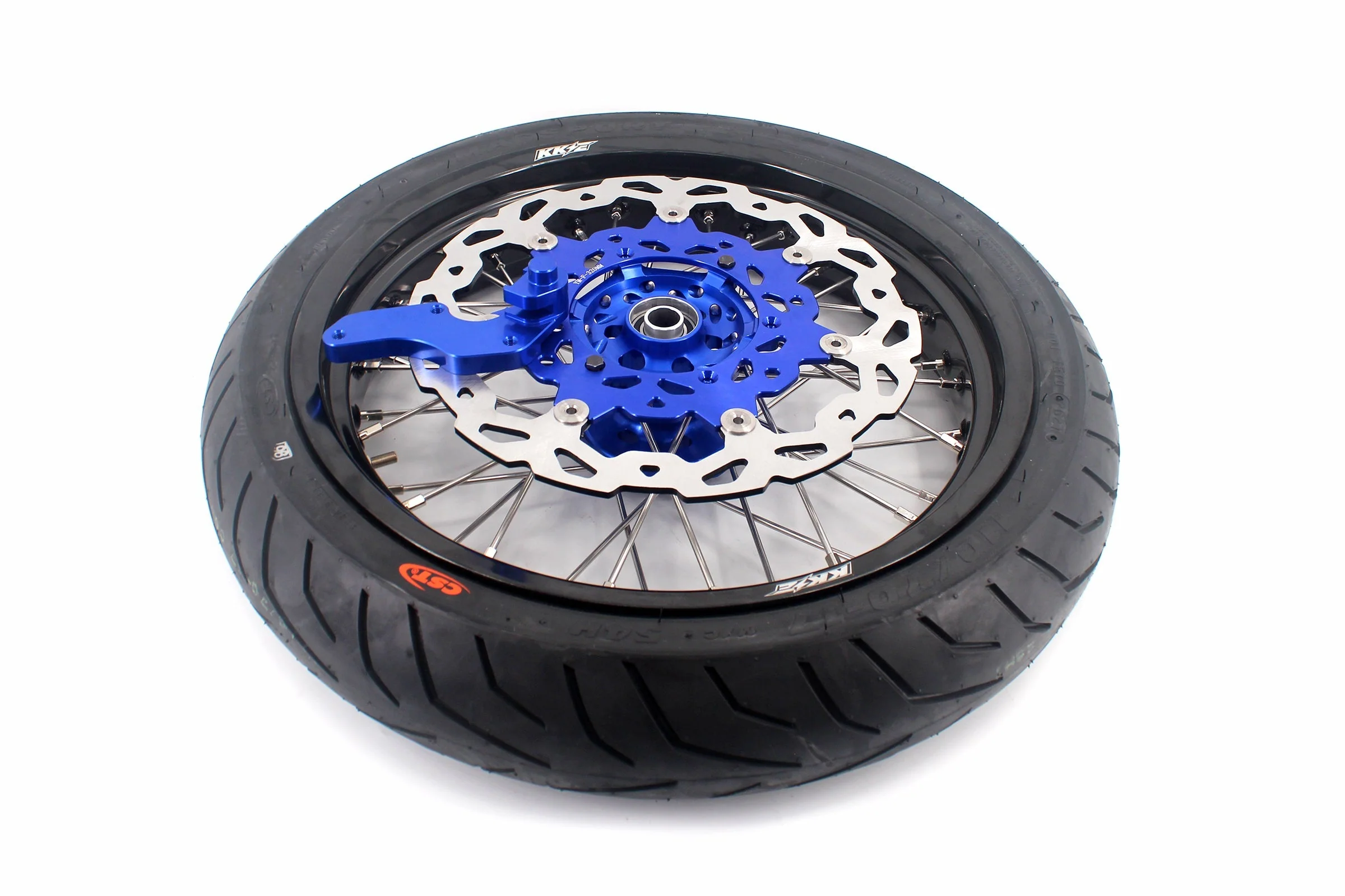 KKE 3.5/4.25*17inch Cush Drive Rims with CST Tires For YAMAHA WR250F 2001-2019 WR450F 2003-2018 Blue Hub - Image 7
