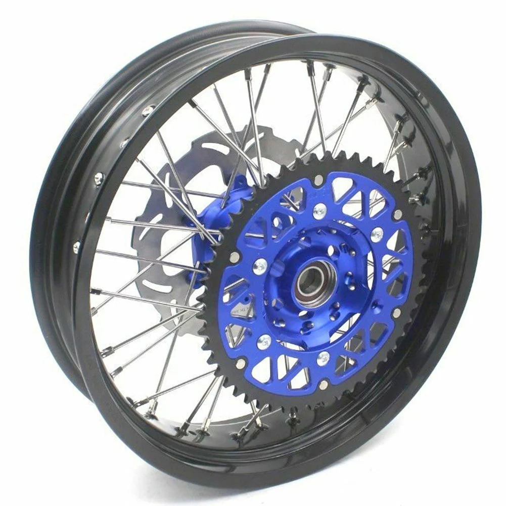 KKE 3.5/4.25*17inch For KAWASAKI KX125/KX250 2006-2007 | KX250F KX450F 2006-2018 Supermoto Rims With  Blue Disc & Sprocket - Image 10