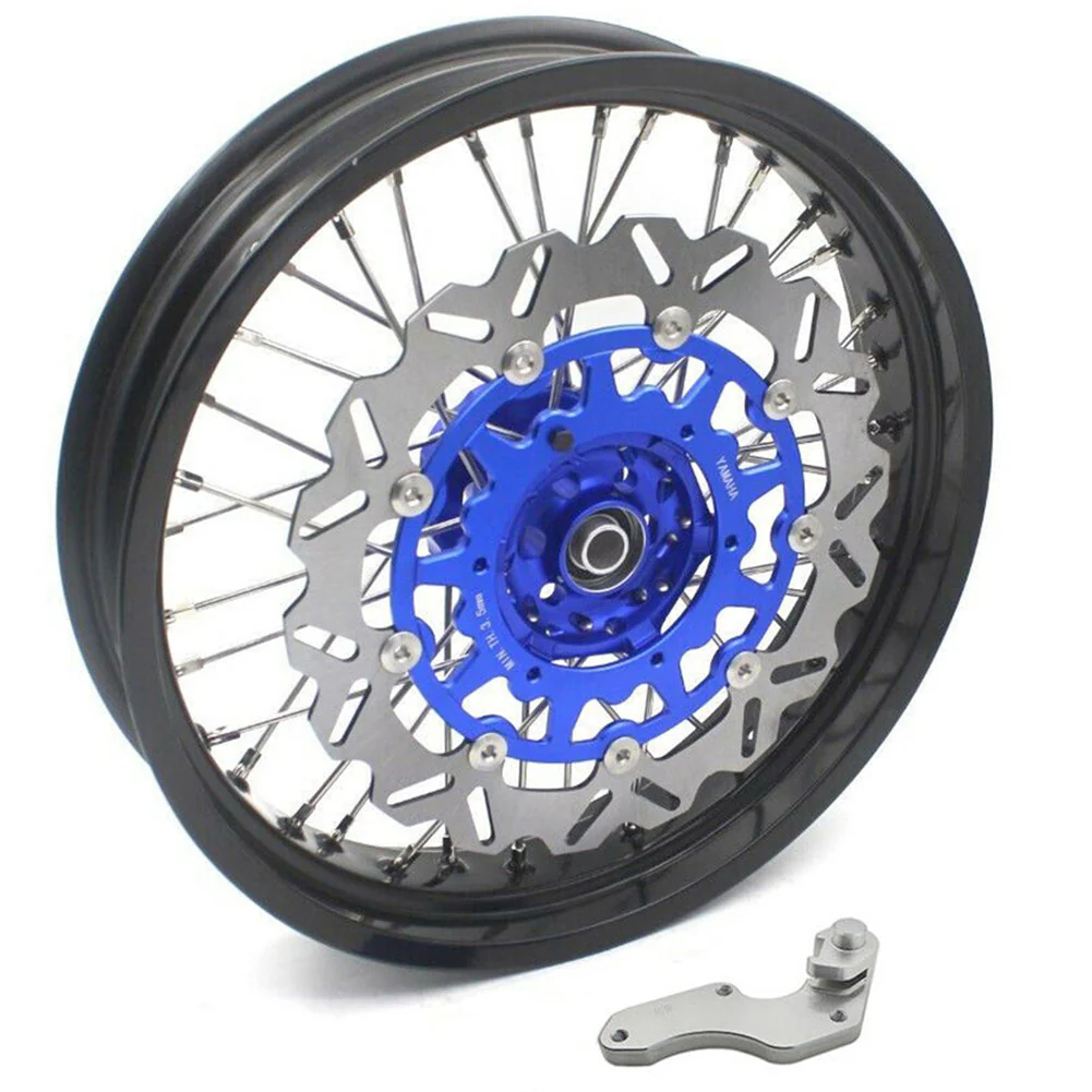 KKE 3.5/4.25*17inch For KAWASAKI KX125/KX250 2006-2007 | KX250F KX450F 2006-2018 Supermoto Rims With  Blue Disc & Sprocket - Image 2